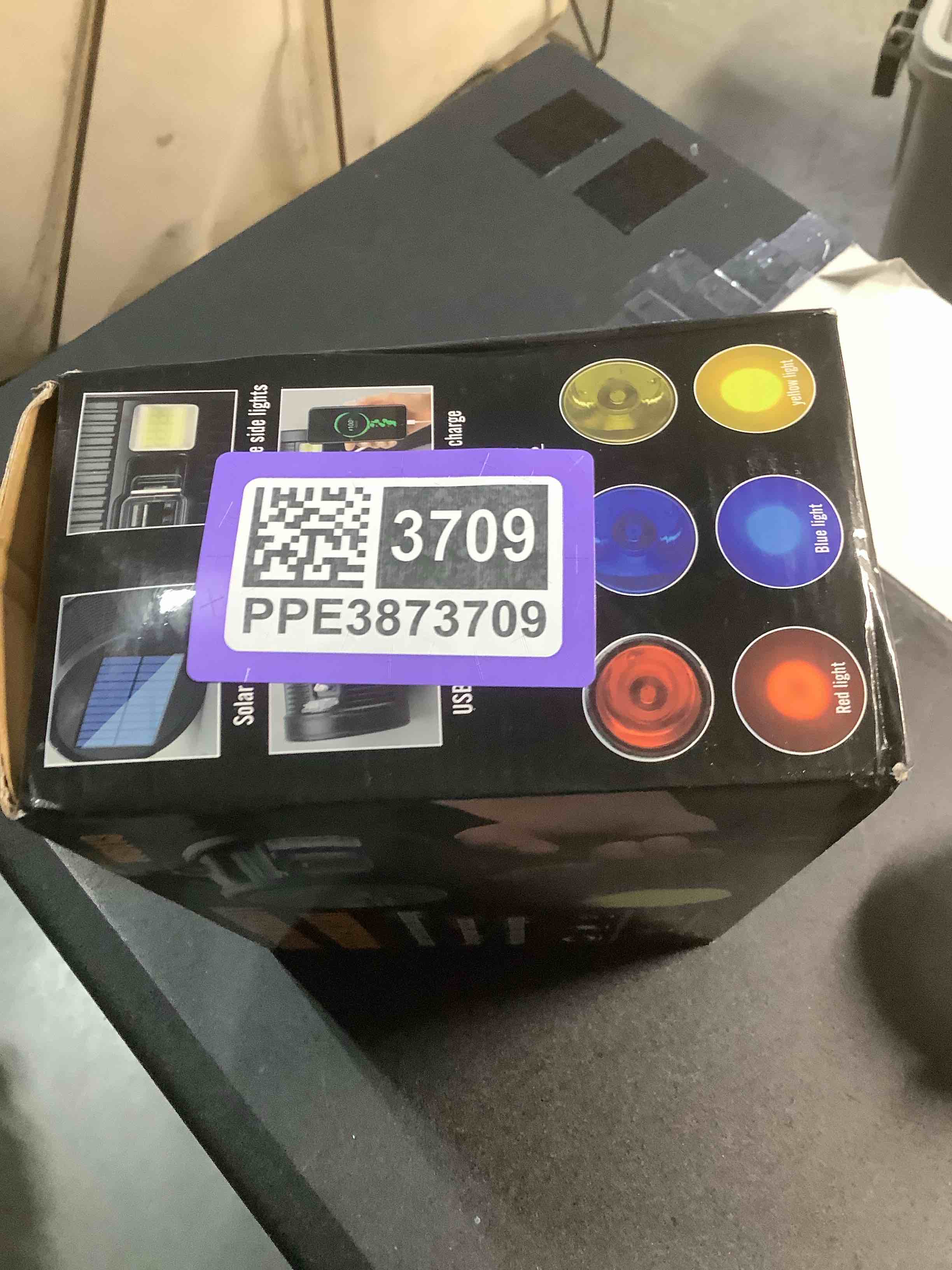 Condition photo showing Good Condition for MIXILIN Rechargeable Spotlight, 99,000 Lumens Handheld Hunting Flashlight Led Spot Light with Cob Light and Solar Panels, Lightweight and Super Bright Spotlight for Hunting Boating Camping