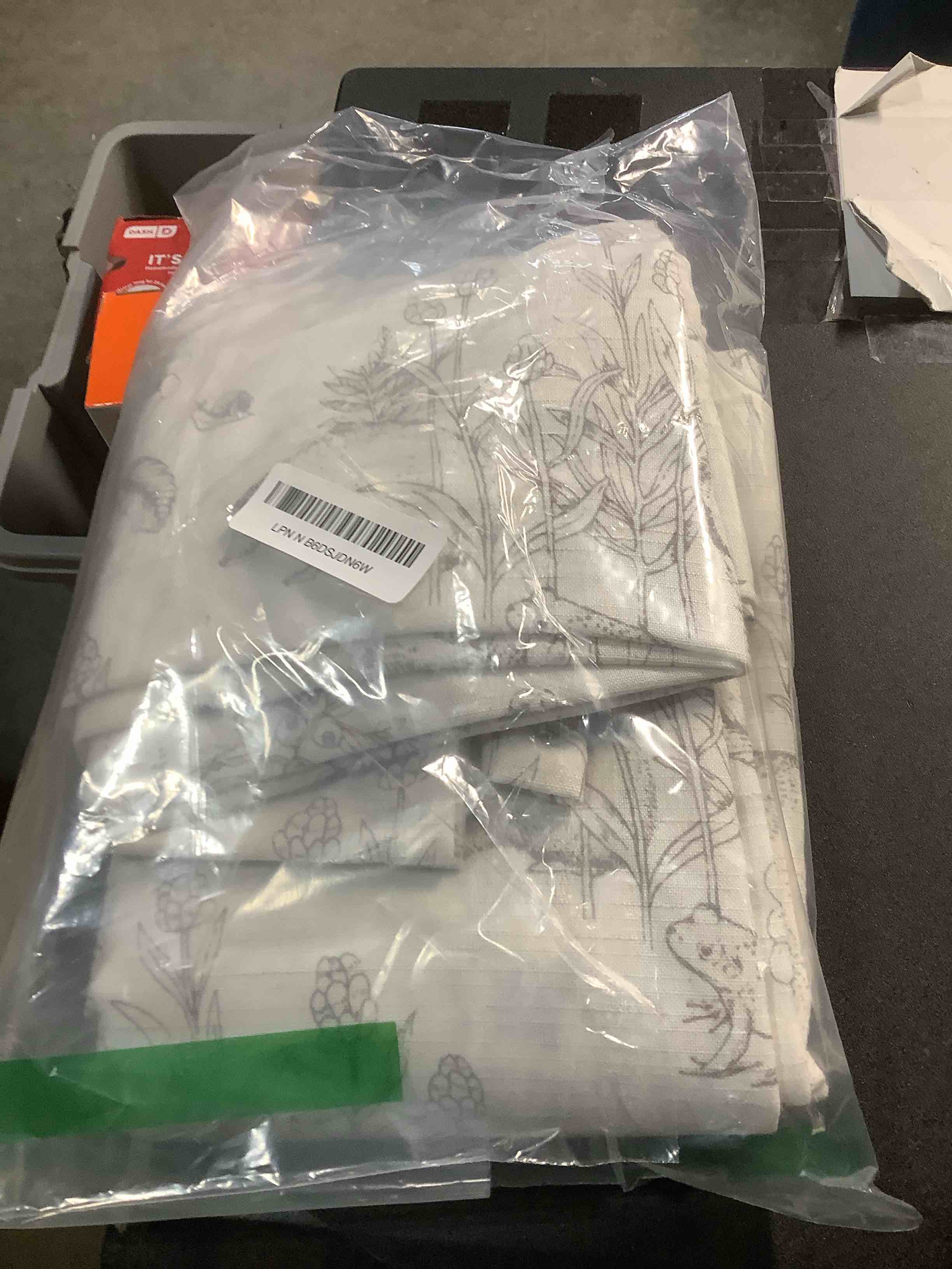 Condition photo showing Good Condition for jinchan Linen Nursery Curtains 63 inch Long Woodland Wildlife Grey Print Drapes for Kid's Room Light Filtering French Country Farmhouse Gray Curtains with Bunny and Forest Design Set of 2 Panels 50"W x 63"L (Pack of 2) Woodland Grey