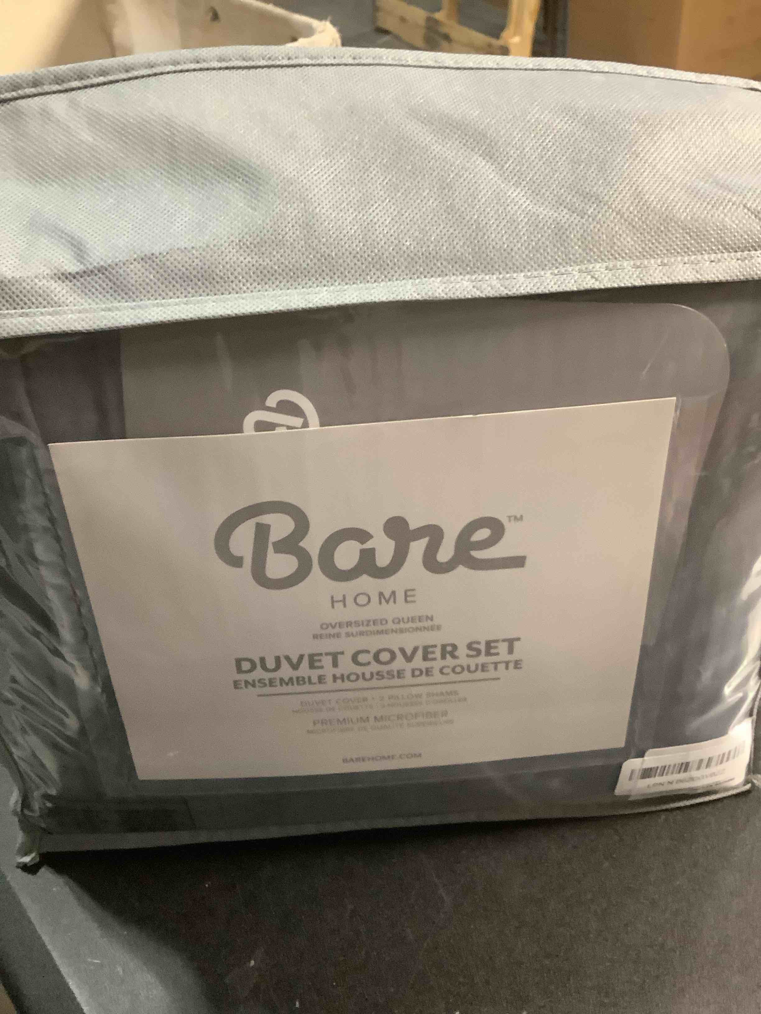Condition photo showing Good Condition for Bare Home Bedding Duvet Cover Oversized Queen - Premium 1800 Super Soft Collection - Lightweight, Cooling - Soft Breathable Bedding Duvet Cover (Oversized Queen, Forged Iron Grey) Oversized Queen 03 - Forged Iron Grey (No Comforter)