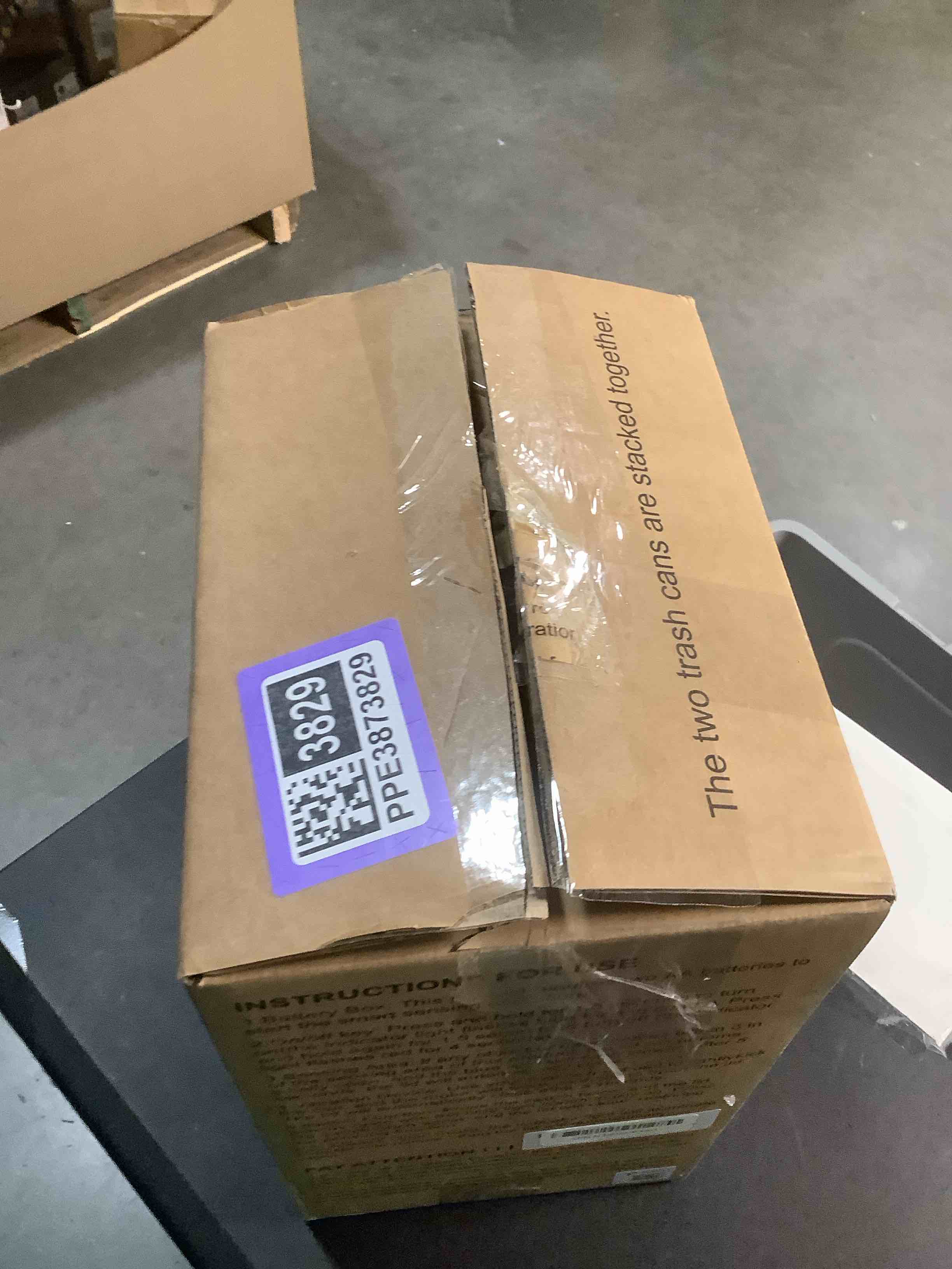 Condition photo showing Good Condition for 2 Pack 2.7 Gal Bathroom Trash Can with Lid, Automatic Trash Can Small Smart Garbage Can Touchless, Slim Motion Sensor Waterproof Plastic Trash Bins for Bedroom Office Kitchen Toilet White 2.7 Gal