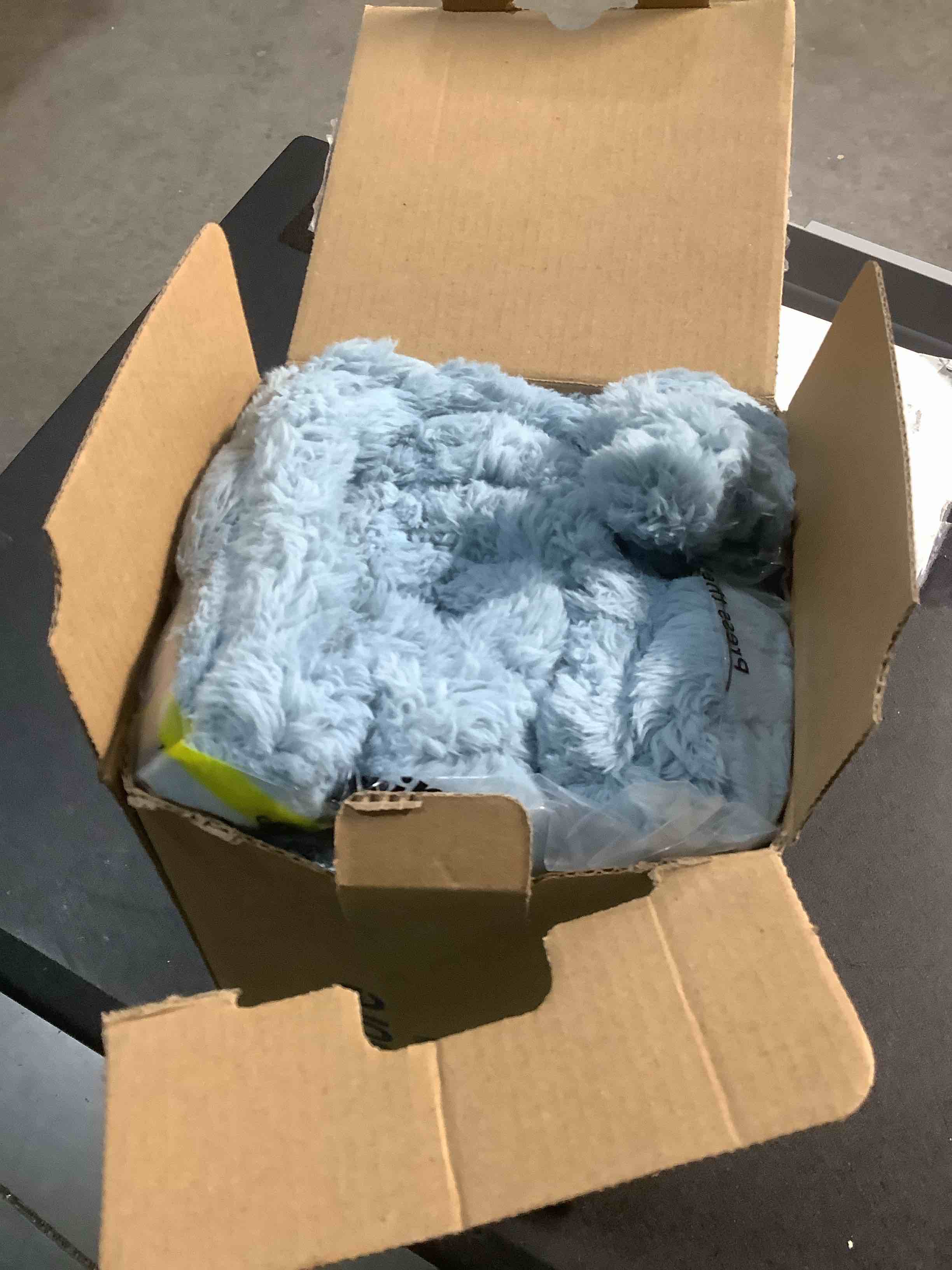 Condition photo showing Good Condition for Bedsure 3D Fleece Bubble Blanket for Couch - GentleSoft Blue Spring Throw Blanket for Sofa Bed Room Decor - Luxury Soft Cozy Gifts for Her, Lightweight, All Seasons, Celestial Blue, 50"×60" 03 Celestial Blue Throw (50'' x 60'')