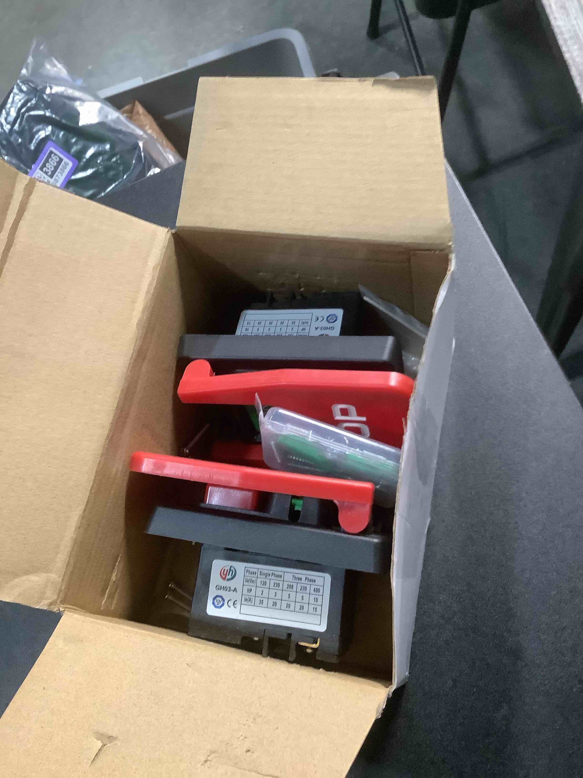 Condition photo showing Good Condition for 2PACK 120/230V Single Phase On/Off Switch, Efficient 120V 2HP Switch On Off, Safety Paddle Switches with Large Stop Sign Paddle Easy Contact for Fast Power for Table Saw, Woodworking Tools