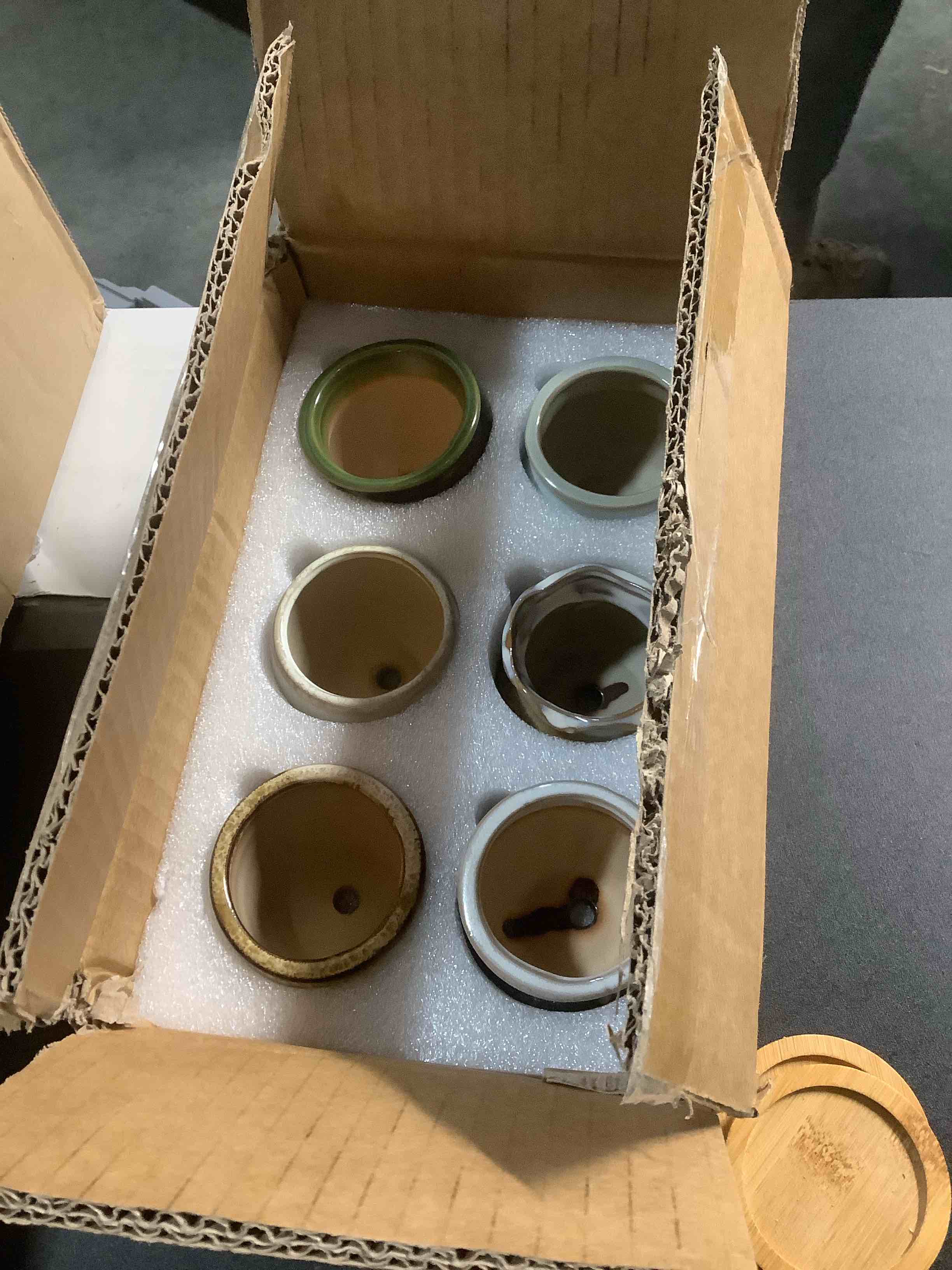 Condition photo showing Good Condition for Brajttt 2.1 Inch Succulent Pot with Drainage,Planting/Flower Pots,Small Planter for Mini Plant Ceramic Flowing Glaze Base Serial Set with Holes 2.3inch-6pack