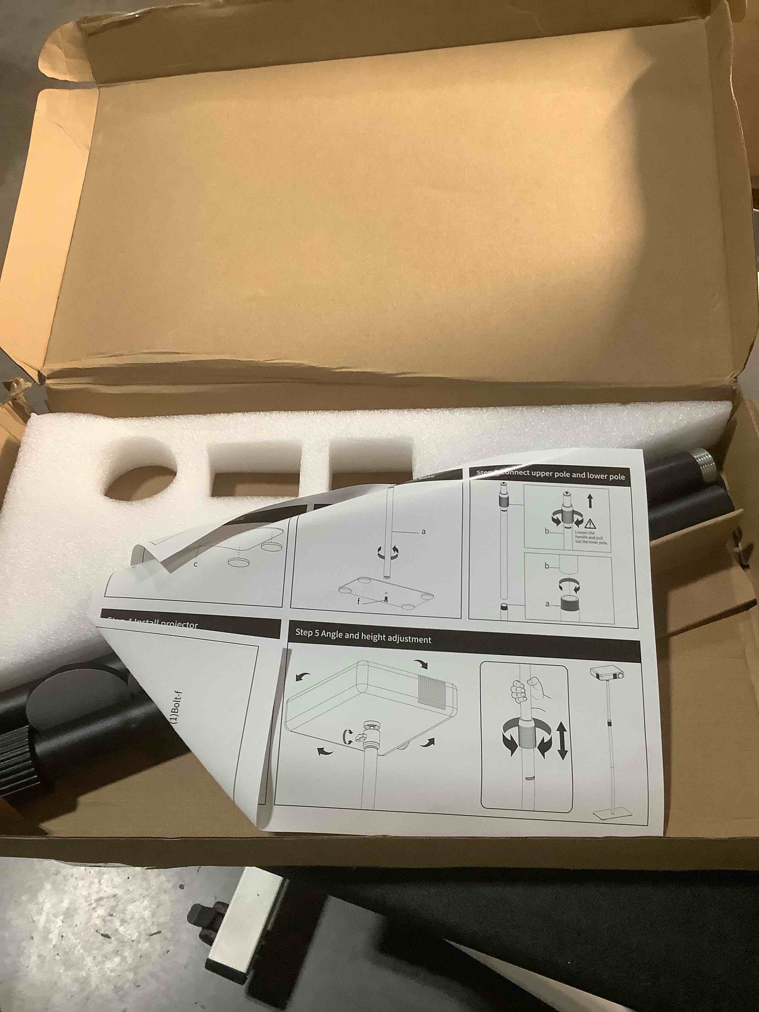 Condition photo showing Good Condition for suptek Projector Stand 360°Swivel, Height Adjustable 36.6-46.8inch, Mini Projector Mount Bracket, Compatible with Home Office Video Vlog DVR Camera, PR001F PR001FB 46.8"