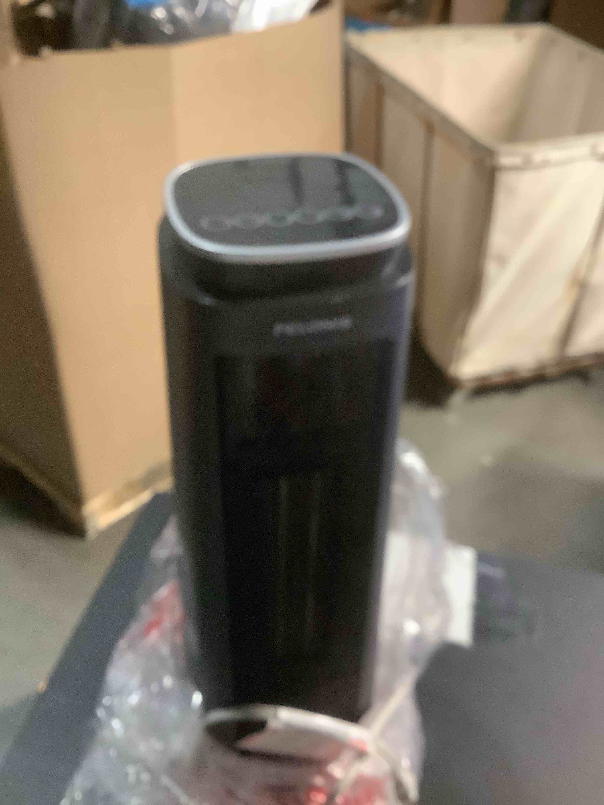 Condition photo showing Good Condition for PELONIS PTH15A4BGB Ceramic Tower 1500W Indoor Space Heater with Oscillation, Remote Control, Programmable Thermostat & 8H Timer, ECO Mode, Tip-Over Switch & Overheating Protection, Gray Grey