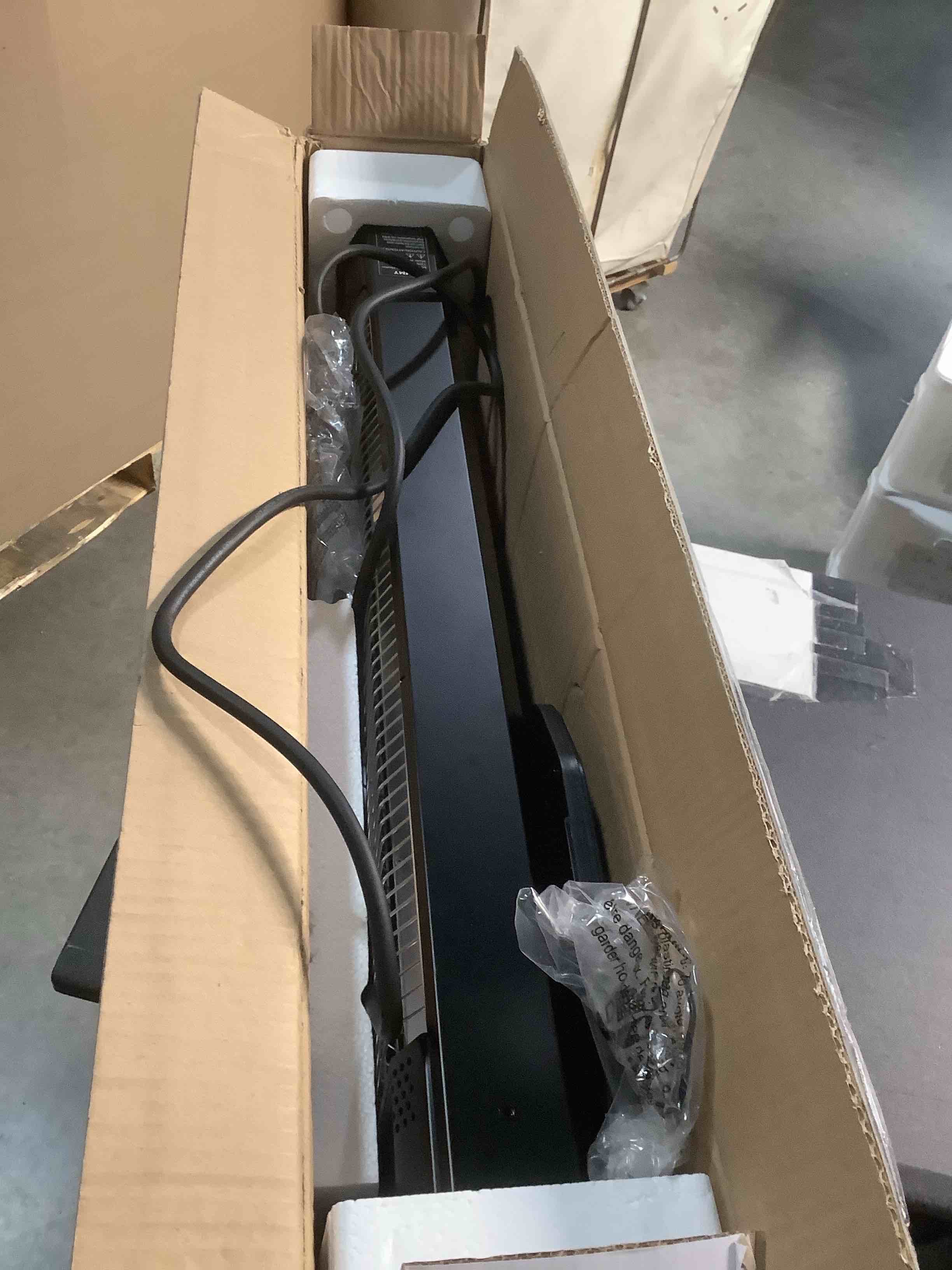 Condition photo showing Good Condition for SIMILAR PRODUCT SEE BIDFTA PICTURESFOR DETAILS AND DIMENSIONS Outdoor Electric Patio Heater, 34-inch 1500W Infrared Tower Heater with Instant Heating, Tip-Over & Overheat Protection, IPX5 Waterproof Space Heater for Patio Garage Workshop Indoor & Outdoor Use