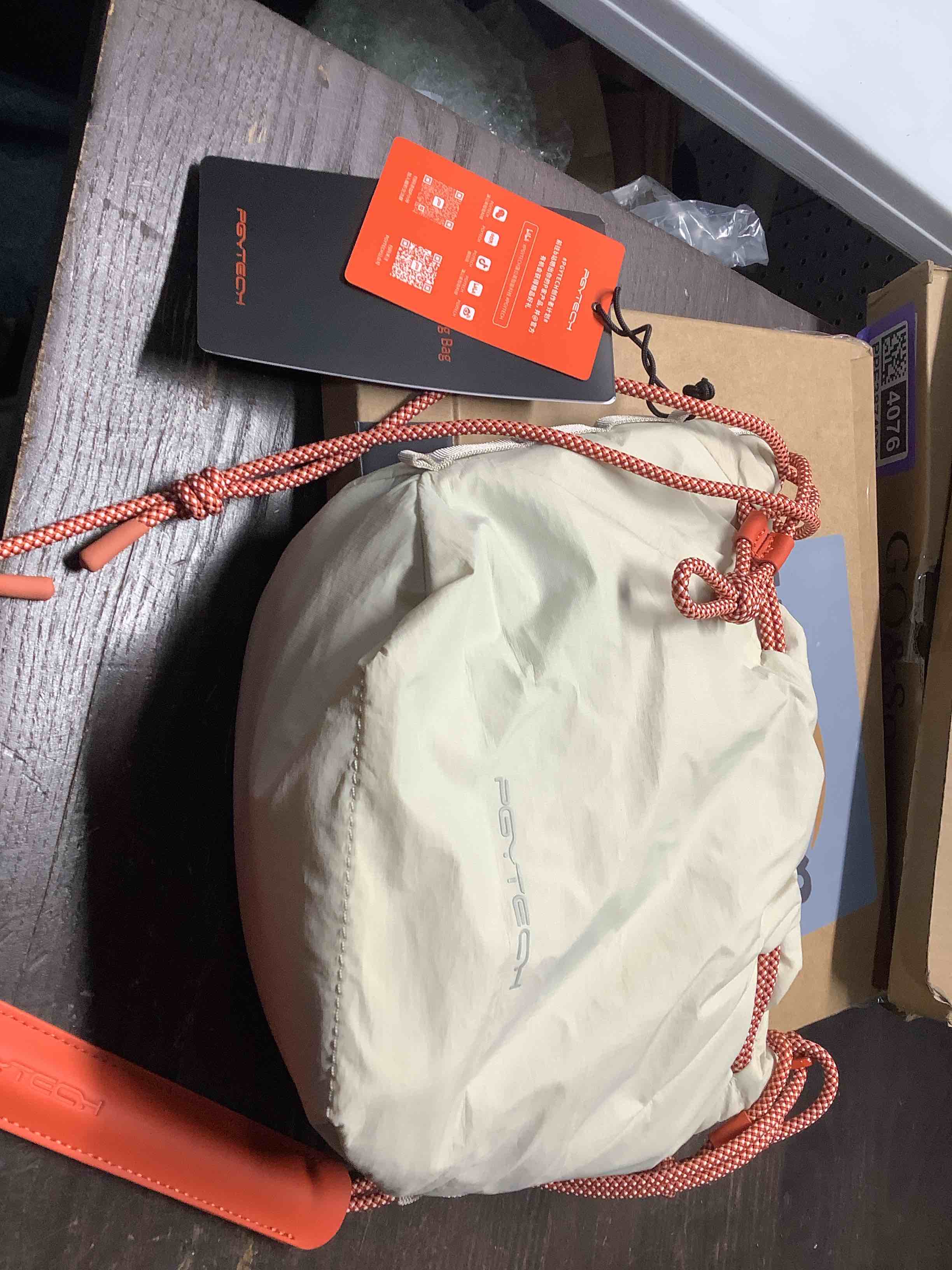 Condition photo showing New/Like New for PGYTECH OneGo Drawstring Small Camera Bag, Soft Cute Camera Pouch Handbag compatible with Mirrorless Cameras/Nikon/Canon/Sony/Fuji Camera Case Ivory