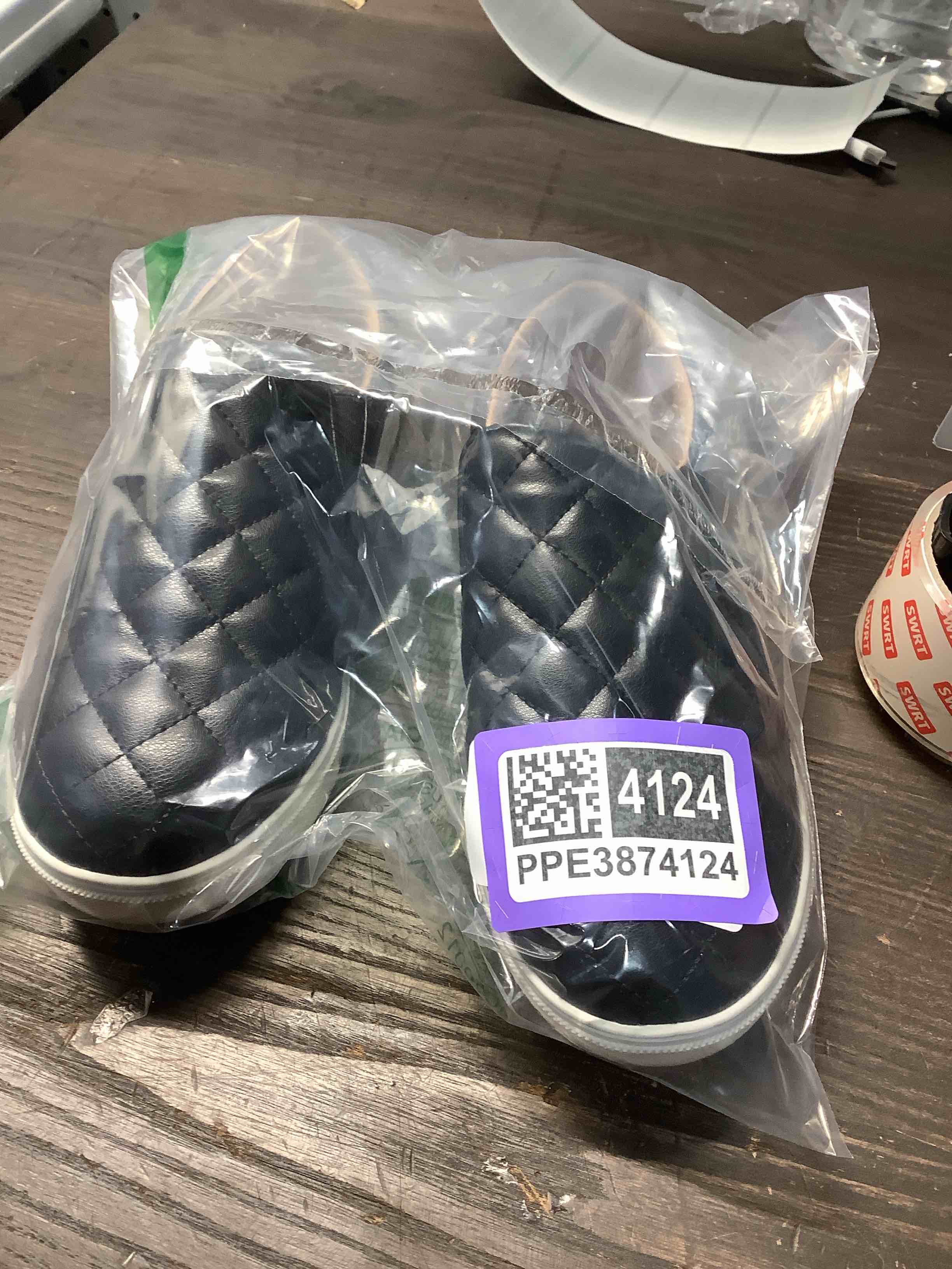 Condition photo showing Good Condition for STQ Loafers for Women Memory Foam Slip On Sneakers EleeS Quilted 1.0 Comfort Fall Shoes 8 Black