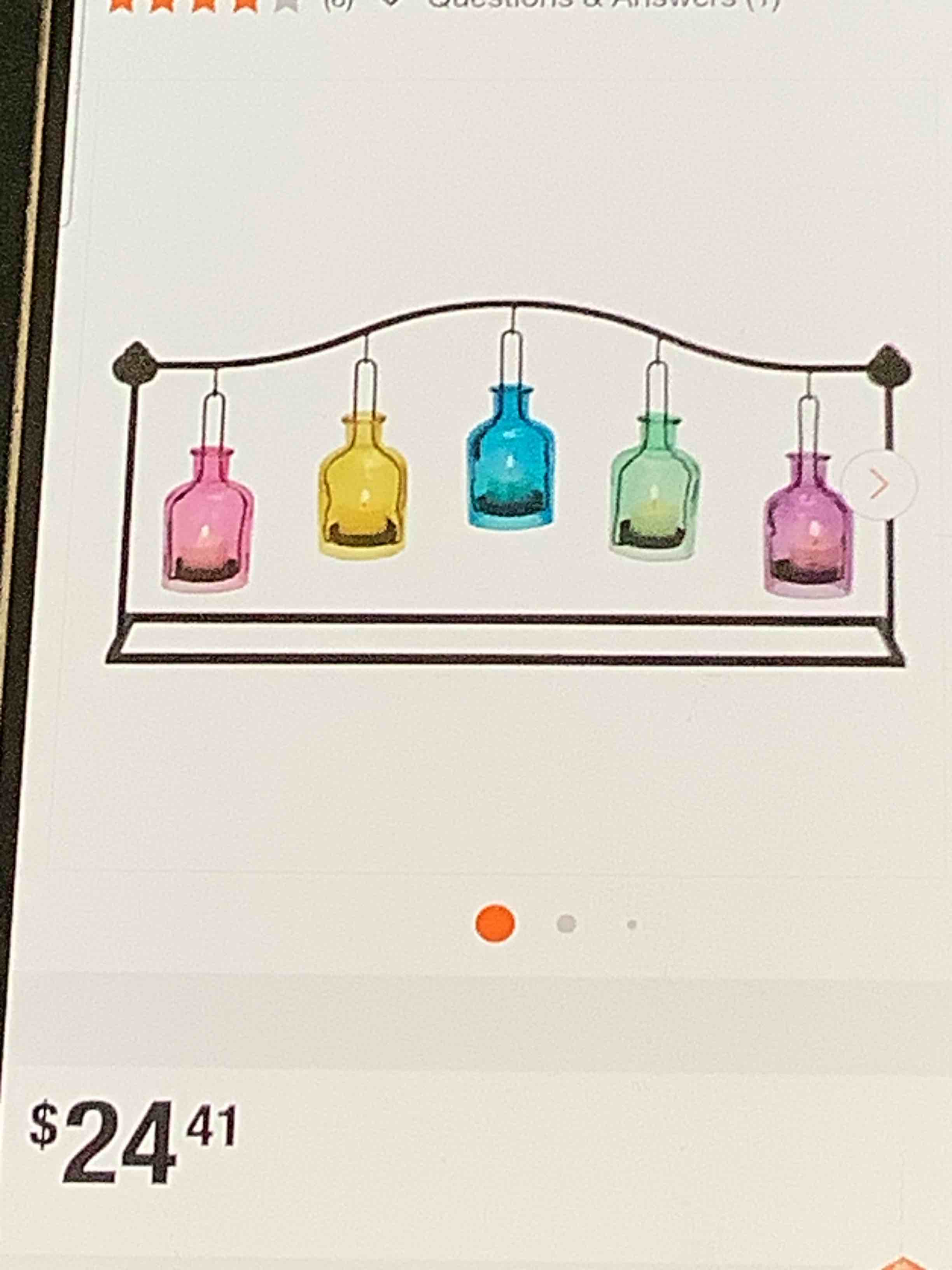 12 inch multicolored metal hanging bottle decorative candle lantern