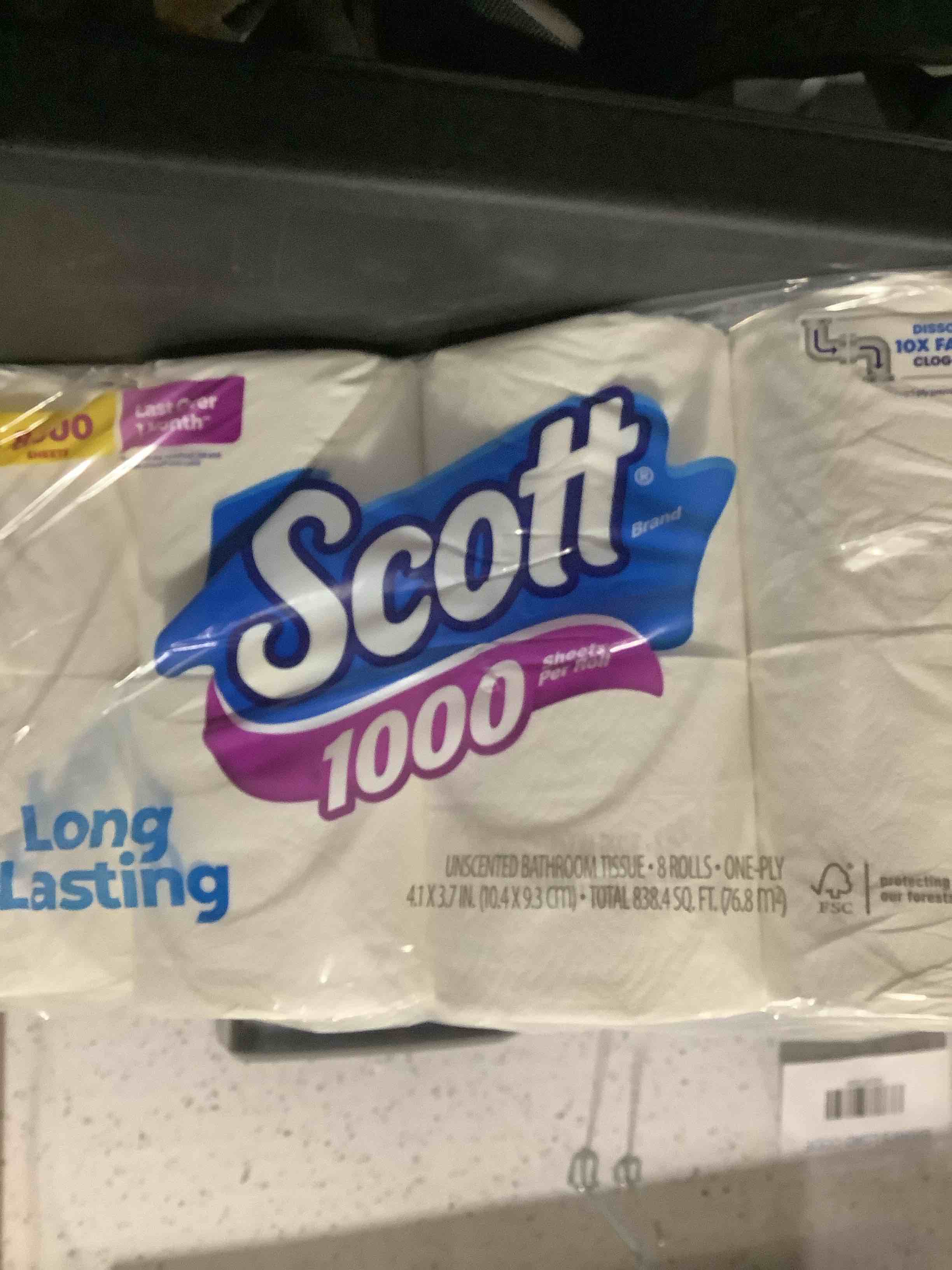 Condition photo showing Good Condition for scott 1000 toilet paper, 16 rolls, septic-safe, 1-ply toilet tissue regular 2000 sheets (pack of 16