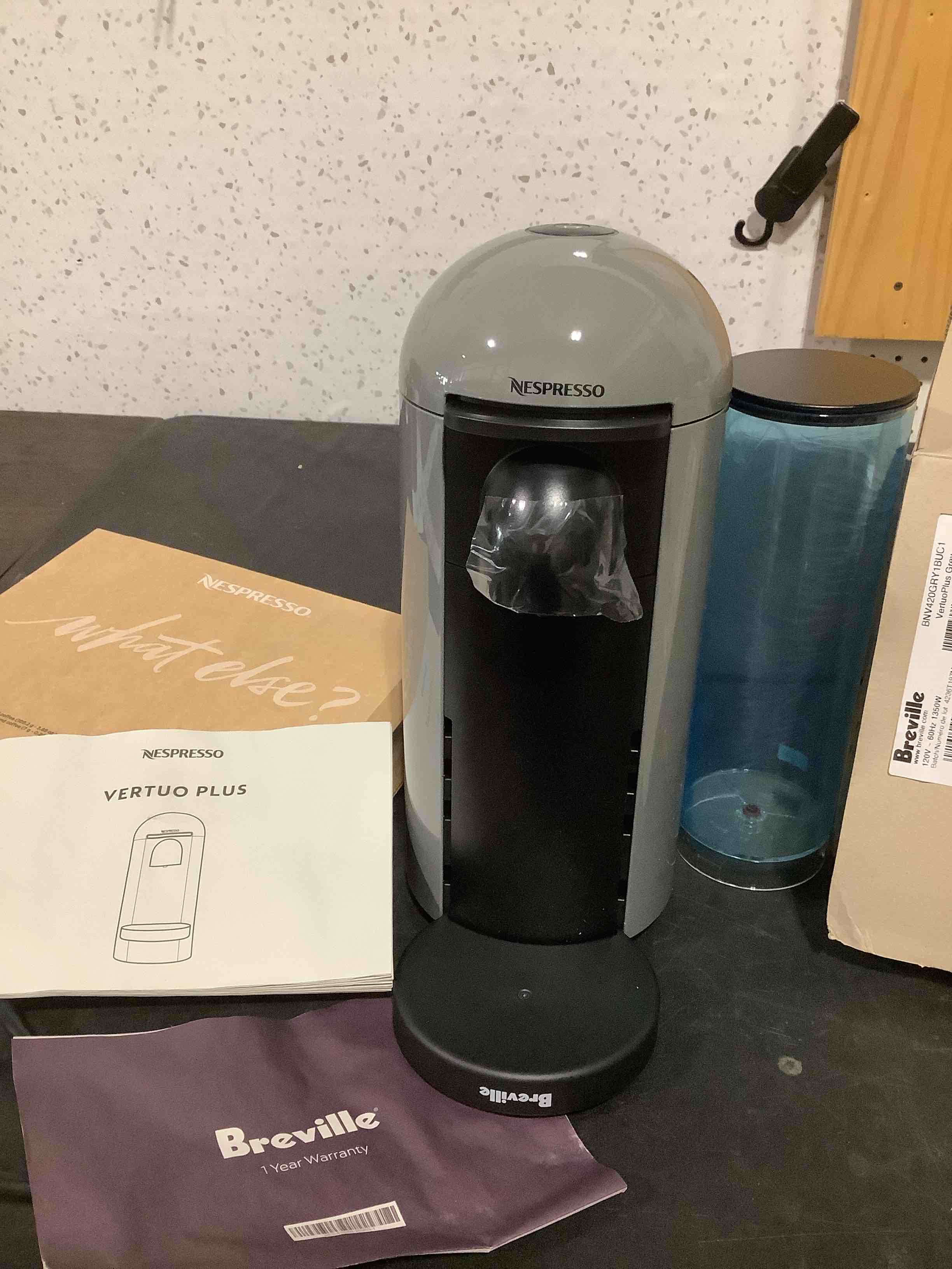 Condition photo showing As Is for breville nespresso vertuoplus coffee and espresso machine by breville,grey machine grey