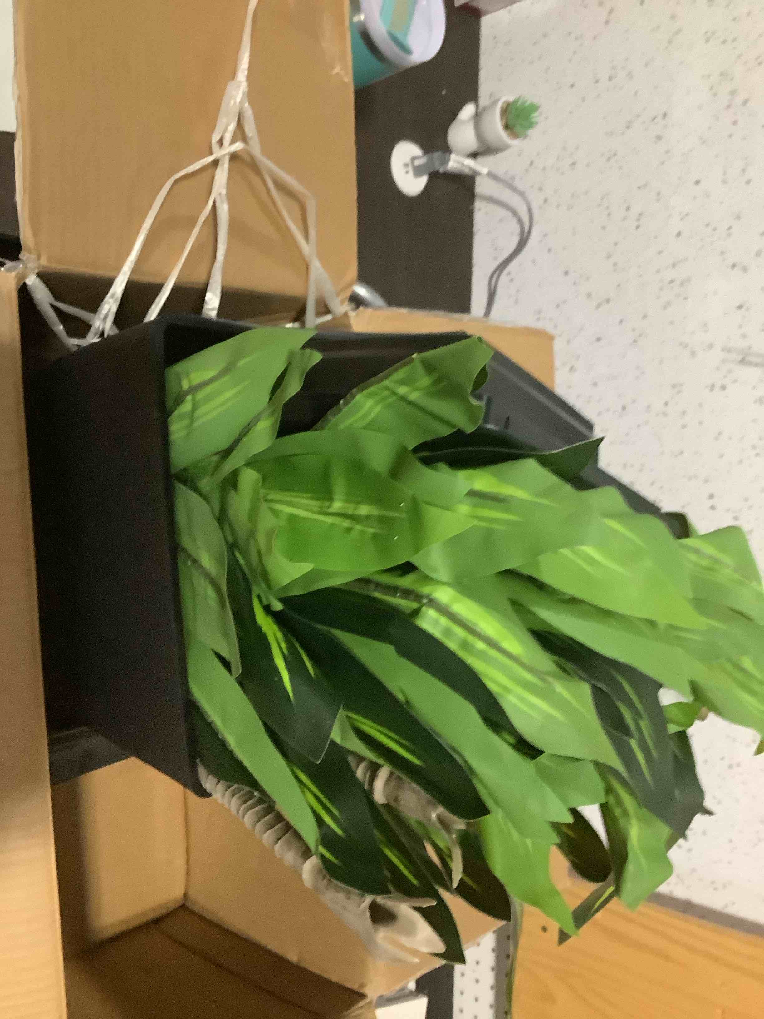 Condition photo showing Good Condition for 6ft artificial dracaena tree, fake tree indoor with black tall planter,tall artificial plants indoor,artificial silk tree for home office decor (black) black-6ft