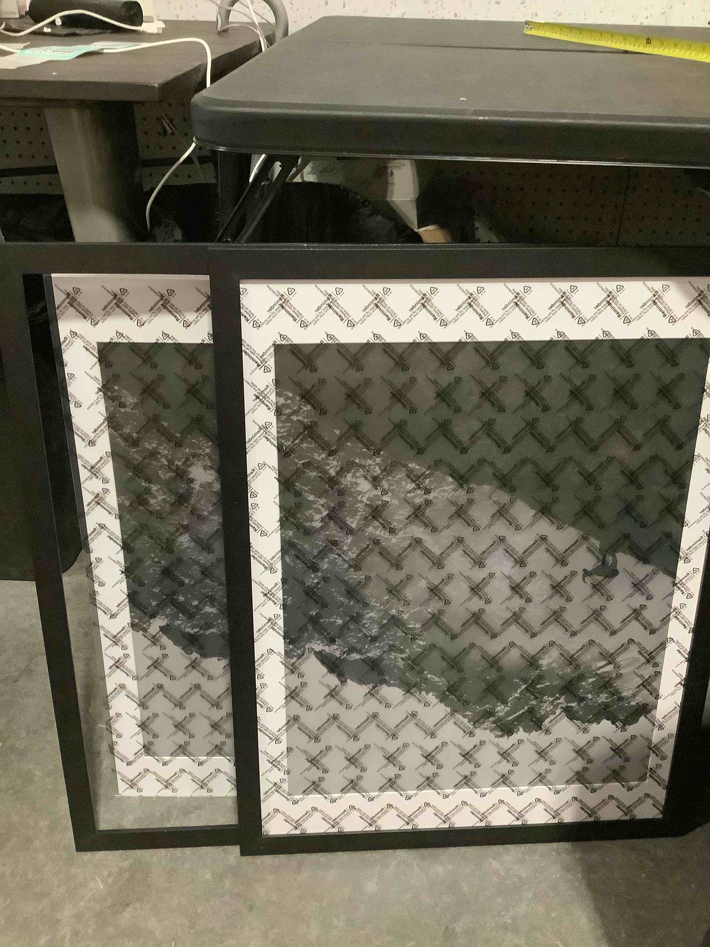 Condition photo showing Good Condition for similar to—same size**bescrcl 18x24 picture frames black set of 6, poster frame display photo 16x20 or 18x24 without mat, wall hanging frame with plexiglass