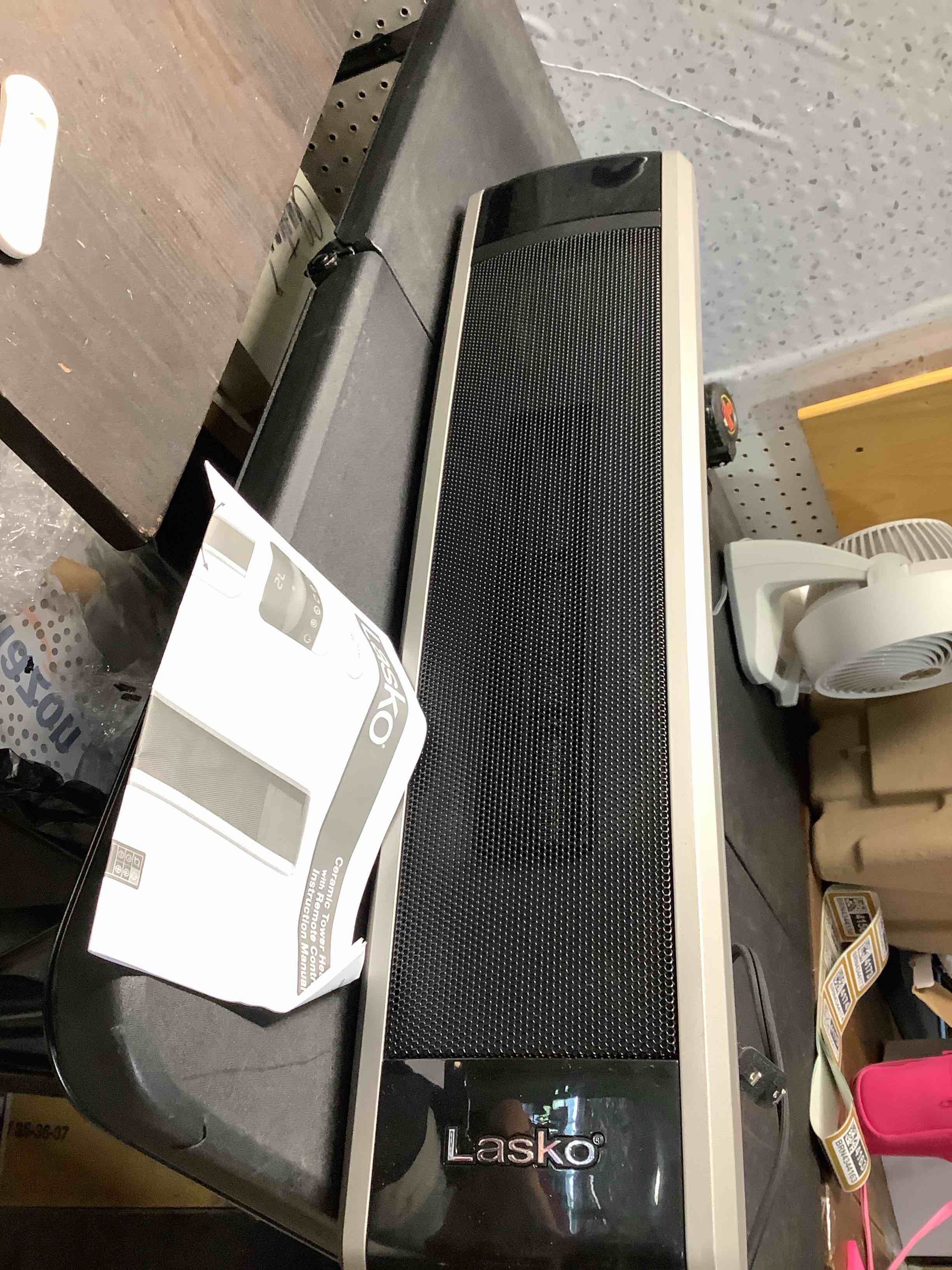 Condition photo showing Good Condition for lasko - oscillating ceramic tower heater with logic center remote control - gray/black