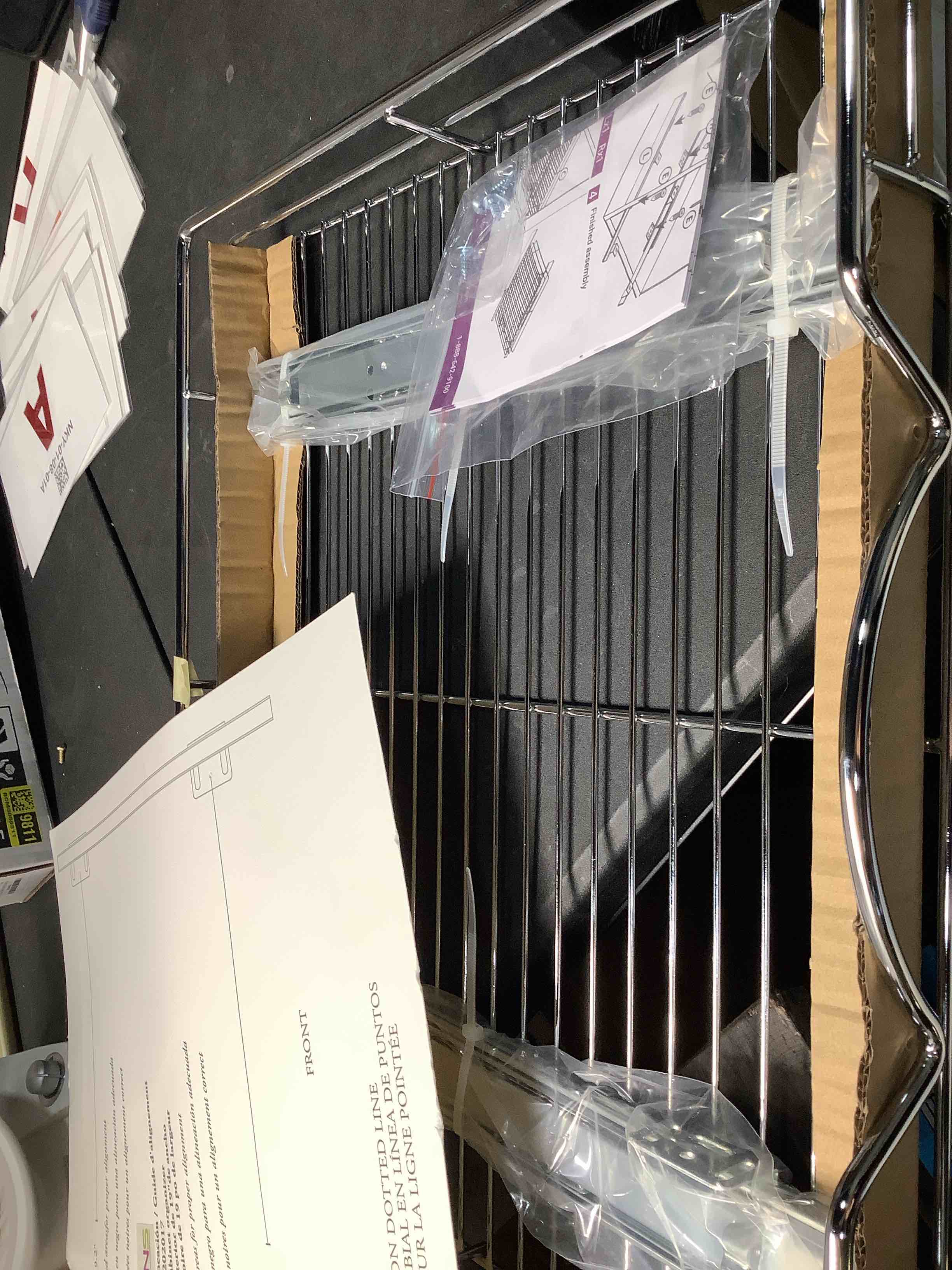 Condition photo showing Good Condition for holdn’ storage pull out cabinet organizer - heavy duty steel with smooth slide-out drawers, chrome finish - 20" w x 17" d basket, fits 21.25" cabinet opening 20 inch chrome