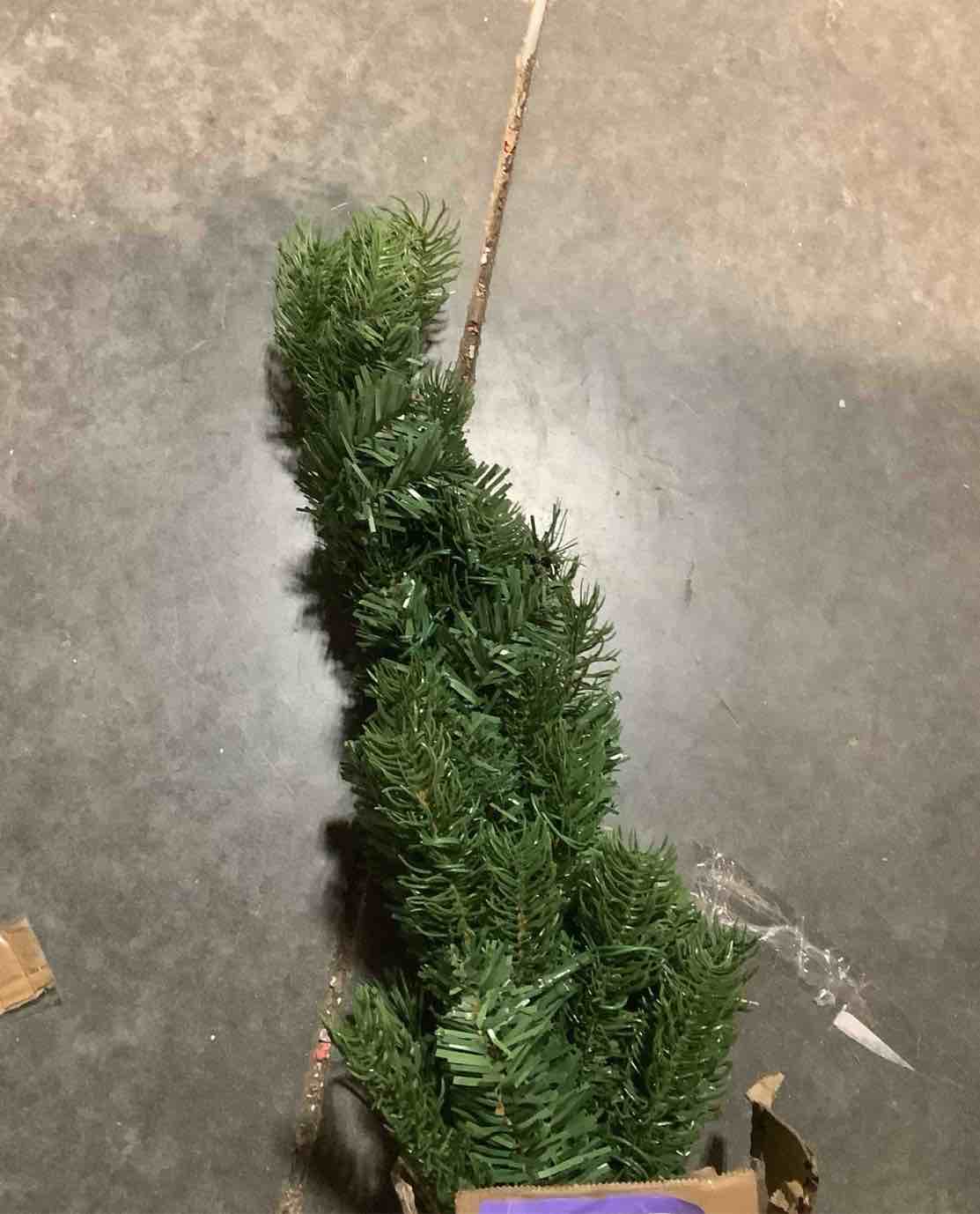 Condition photo showing Good Condition for nearly natural 2ft. flat back wall hanging artificial christmas tree with 20 clear led lights