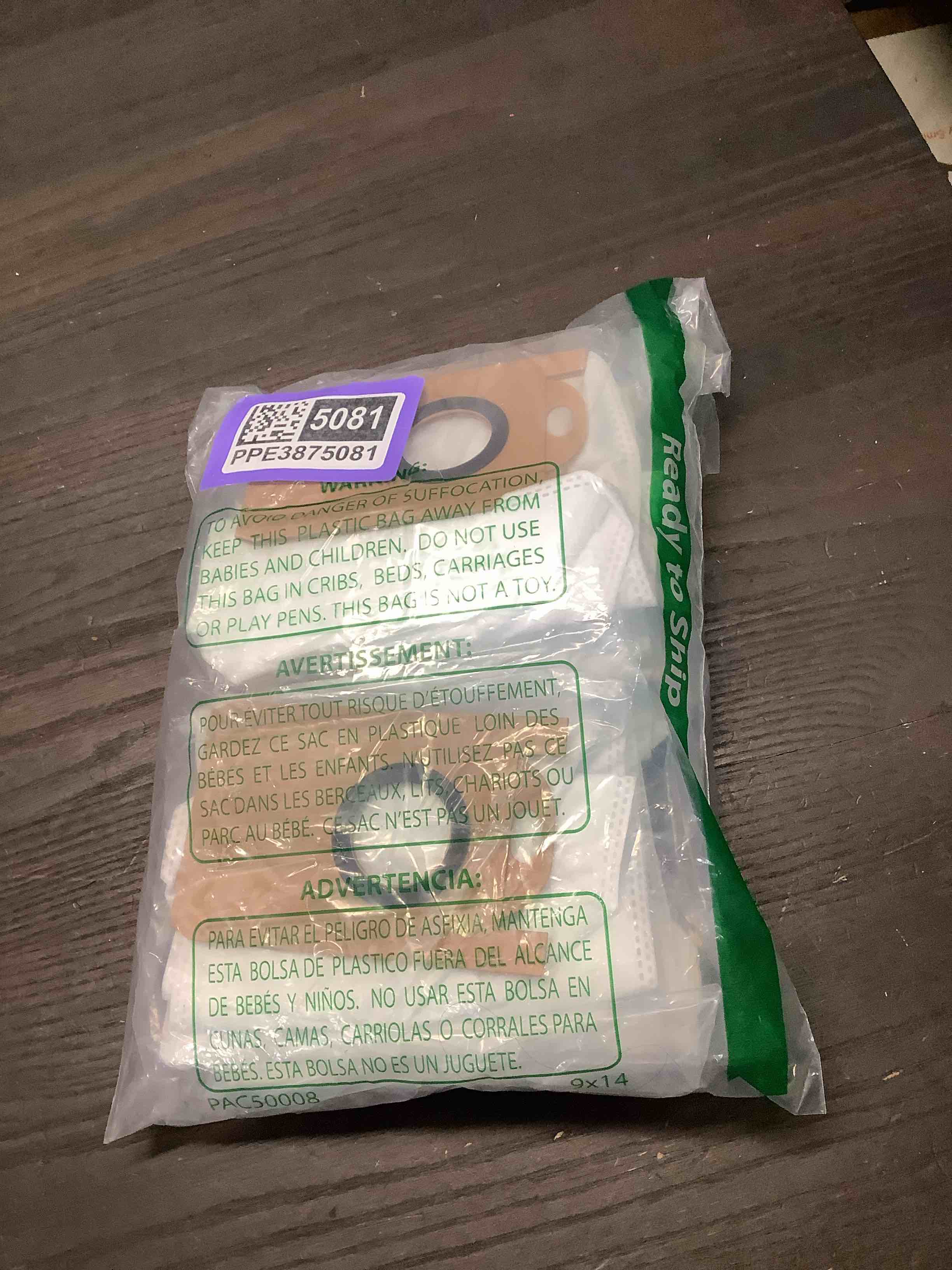 Condition photo showing Good Condition for dust bags replacement for honiture q6 / q6 pro / q6 se/airzeen q6 se: 9 pack durable and efficient dust bags for pet hair, dirt, and debris on all floor surfaces