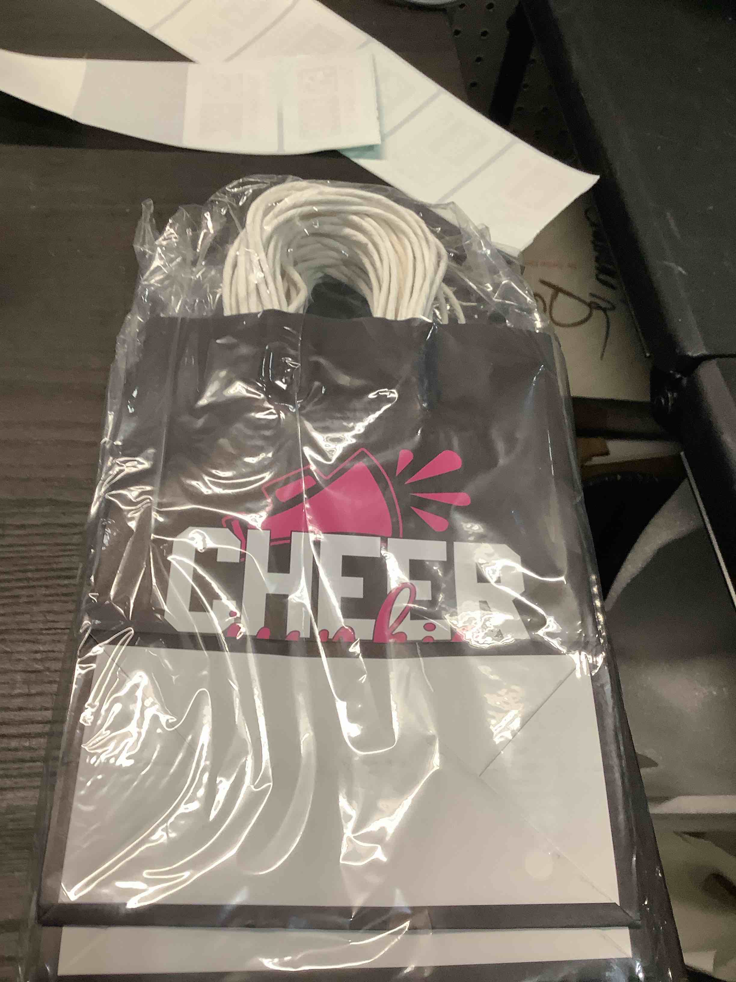 Condition photo showing Good Condition for 24 pcs cheer goodie bags cheerleading tote bags cheerleader gifts accessories for cheerleaders cheer party favors bulk for team(pink)