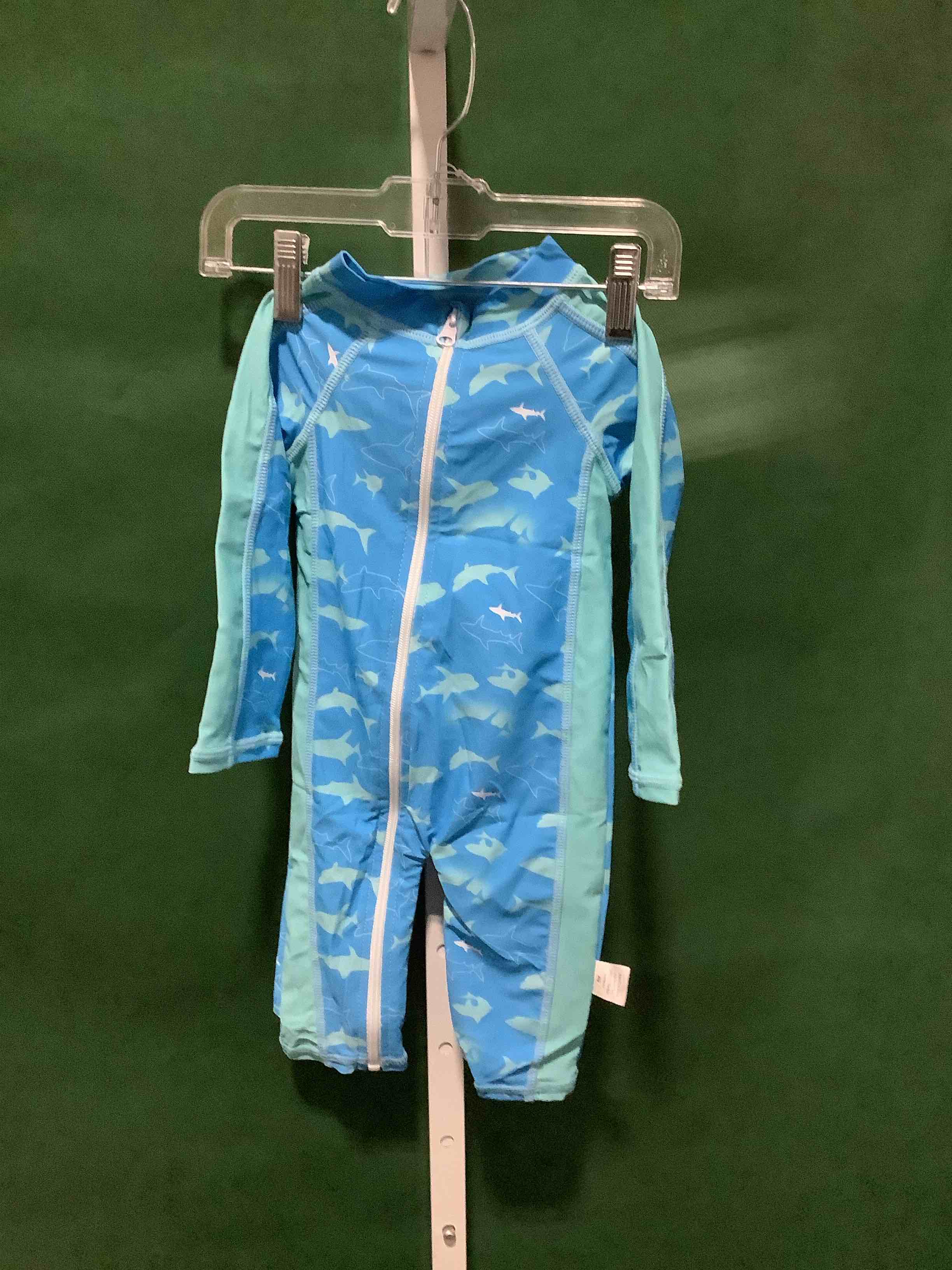 Condition photo showing New/Like New for no hat unifaco baby boy girl swimsuit infant one piece bathing suit with sun hat | upf 50+ full body rash guard with front zipper for beach vacations, pool time, swim class, water parks and outdoor play.