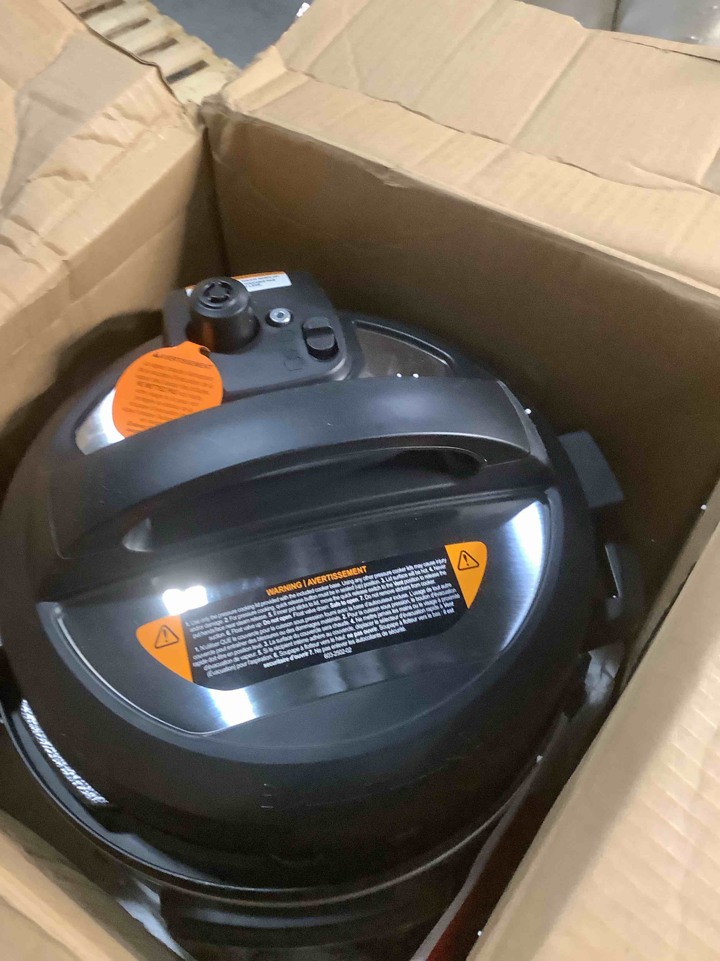 Condition photo showing Good Condition for Instant Pot, 6-Quart Whisper Quiet 9-in-1 Electric Pressure Cooker, Slow Rice Steamer, Sauté, Yogurt Maker, Warmer & Sterilizer, Free App with 800+ Recipes, Stainless Steel 6 Quarts