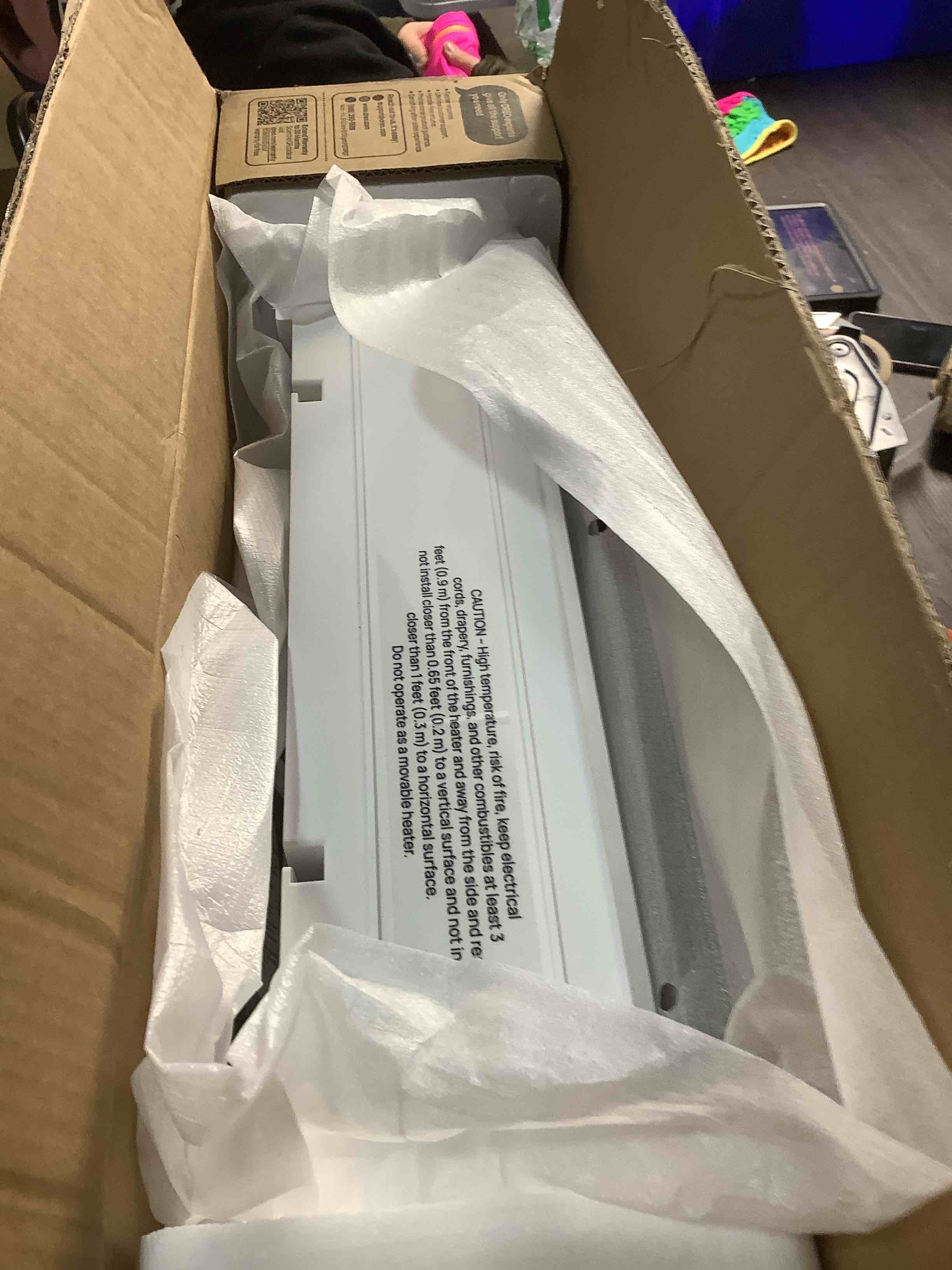 Condition photo showing Good Condition for Dreo Wall Heater for Bathroom, Smart Space Heaters with ALCI Plug, 1500W, 120° Vertical Oscillation, Adjustable Thermostat, 24H Timer, Easy Installation Electric Heater for Indoor use, Bedroom, Office White ALCI Plug