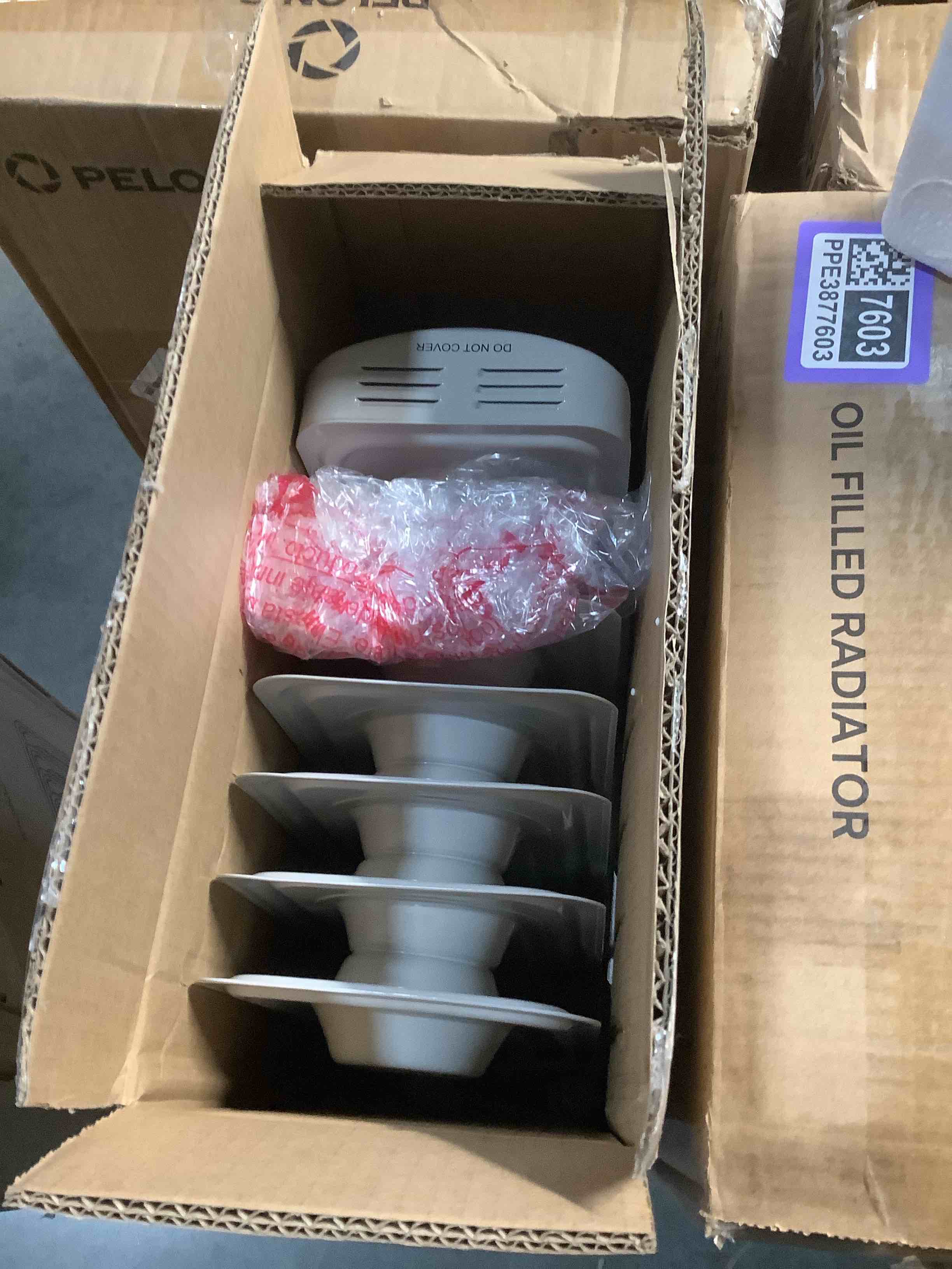 Condition photo showing Good Condition for pelonis radiator heater for large space, electric oil filled radiator, dual knobs, 1500w, quiet space heater, 3 modes, tip-over protection classic white
