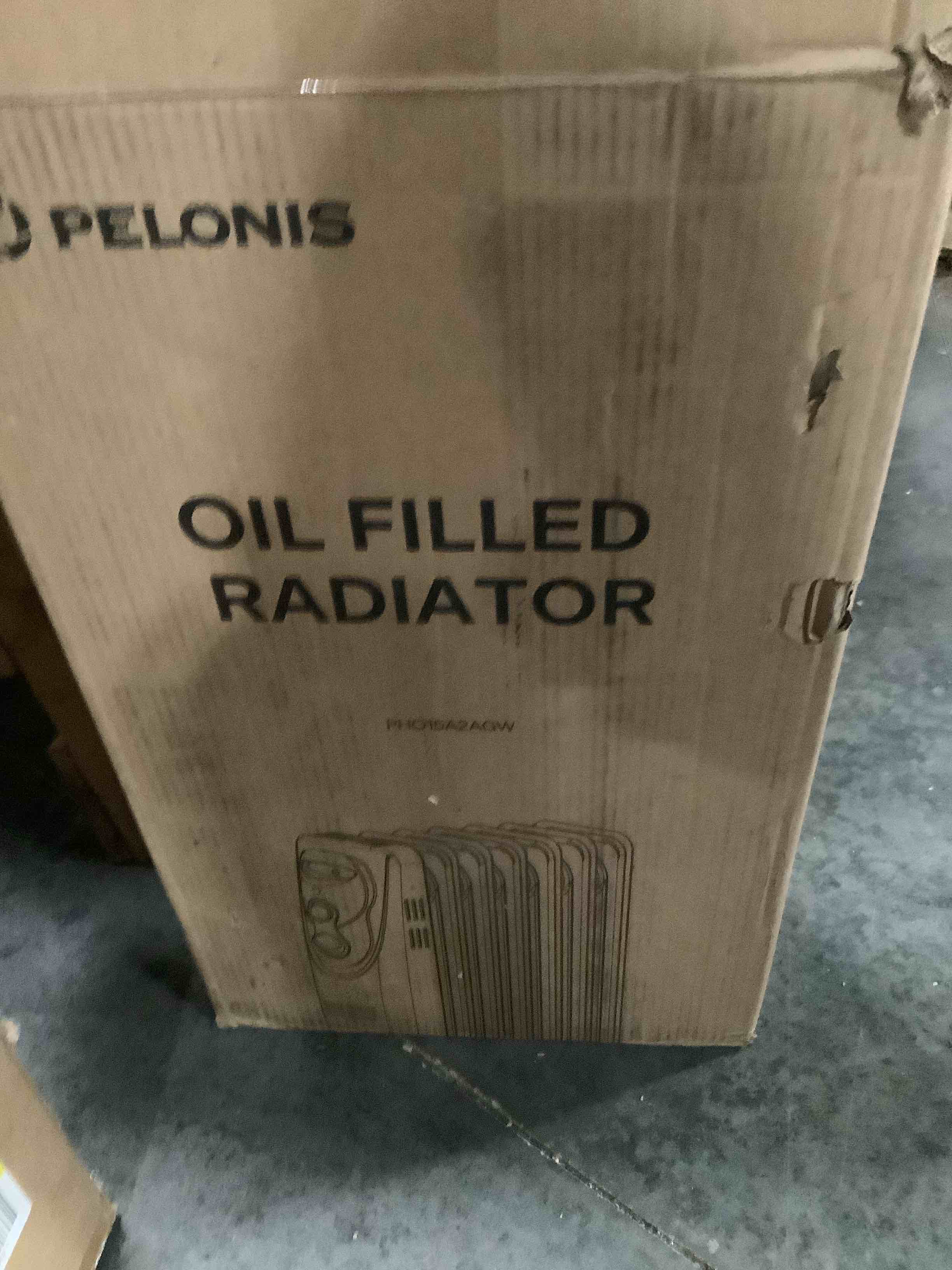 Condition photo showing Good Condition for pelonis radiator heater for large space, electric oil filled radiator, dual knobs, 1500w, quiet space heater, 3 modes, tip-over protection classic white