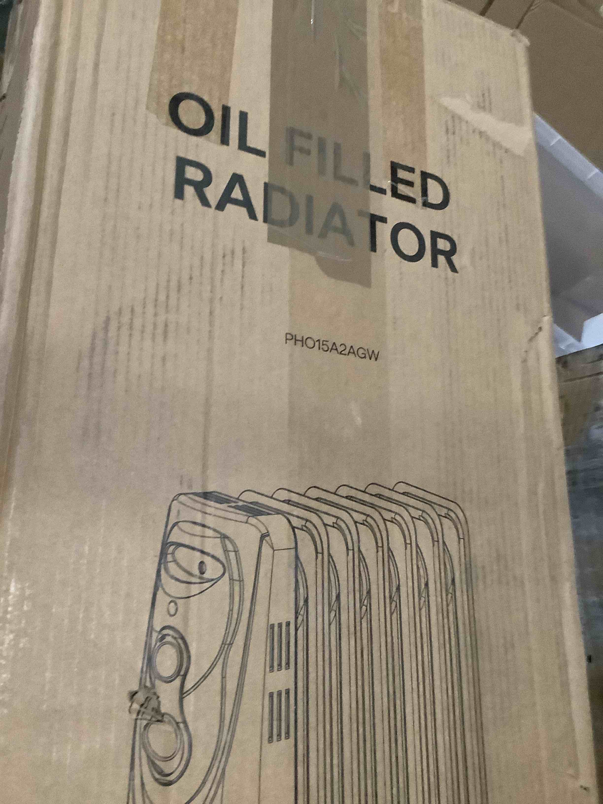 Condition photo showing Good Condition for pelonis radiator heater for large space, electric oil filled radiator, dual knobs, 1500w, quiet space heater, 3 modes, tip-over protection classic white