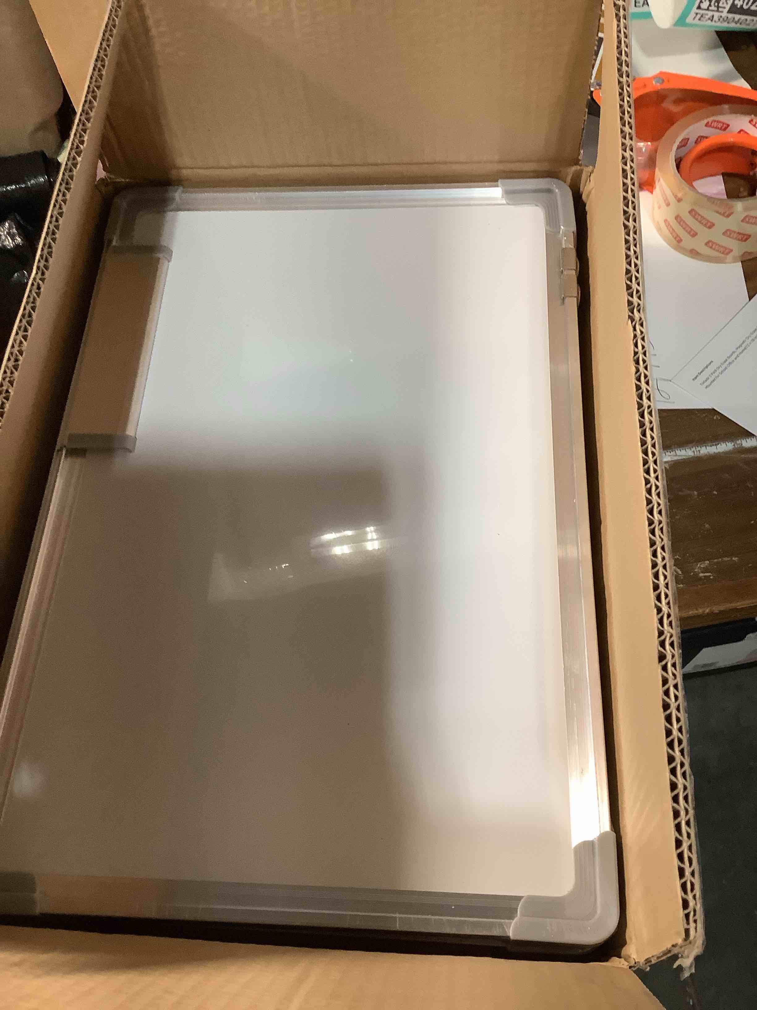 Condition photo showing Good Condition for tinlade 3 pack dry erase boards, magnetic dry erase white board bulk silver aluminum framed whiteboard message presentation wall mounted for school office and home(12 x 18 inch)