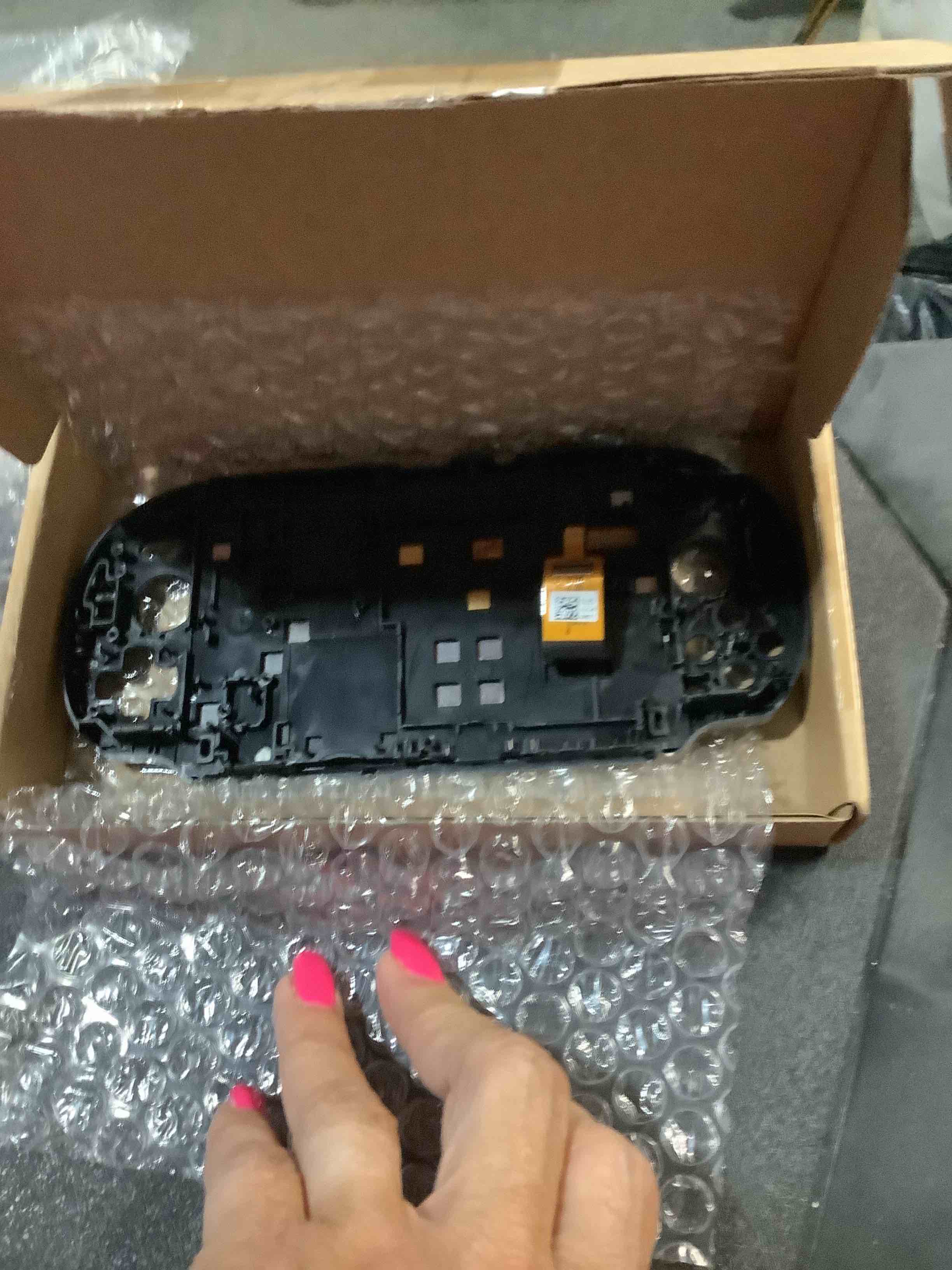 Condition photo showing Good Condition for black lcd display touch screen digitizer glass assembly with bezel replacement for psv vita 1000 1001 pch-1001 pch-1101