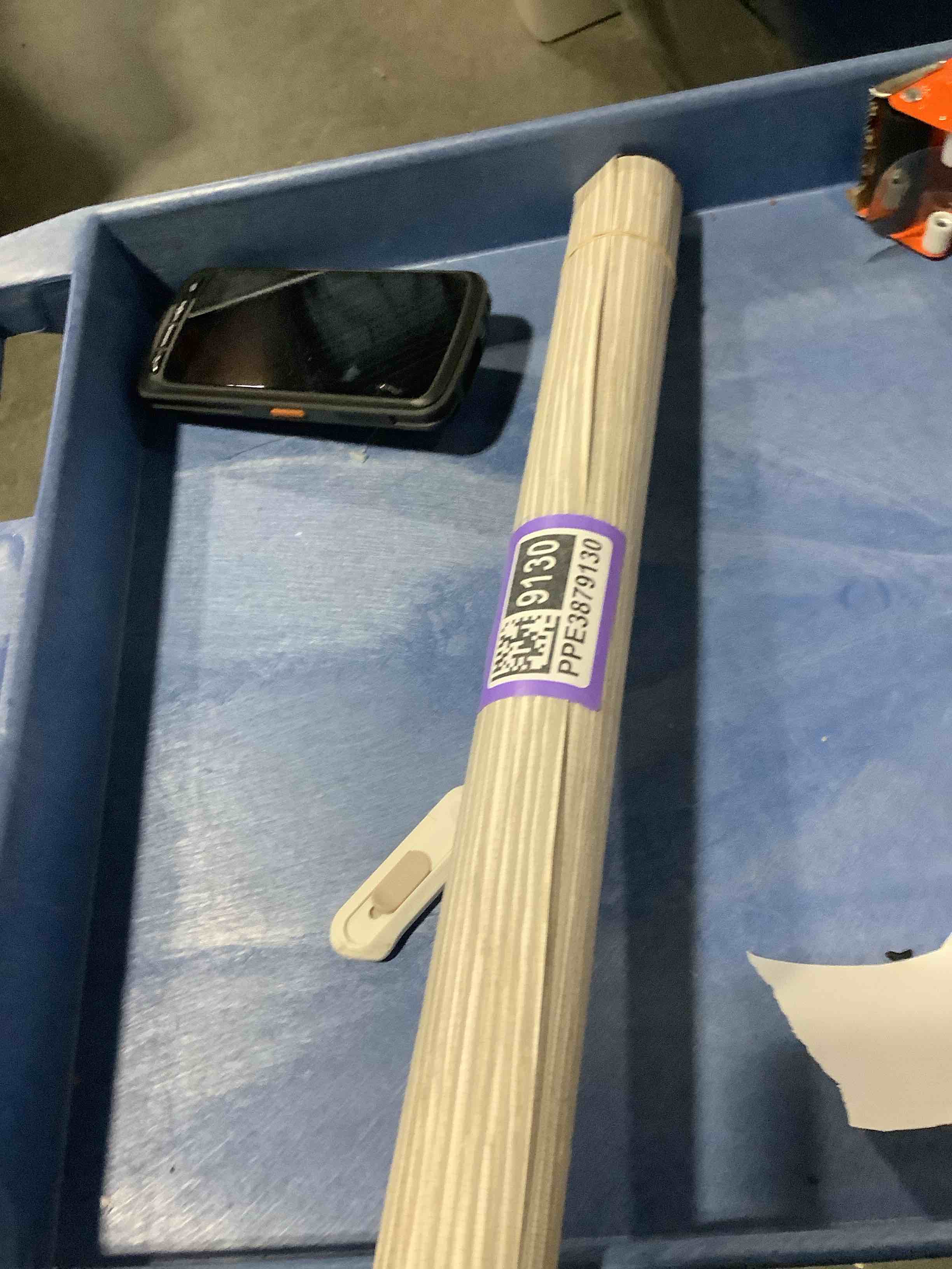 Condition photo showing Good Condition for not a full roll roommates neutral dimensional grasscloth peel and stick wallpaper, rmk12682plw