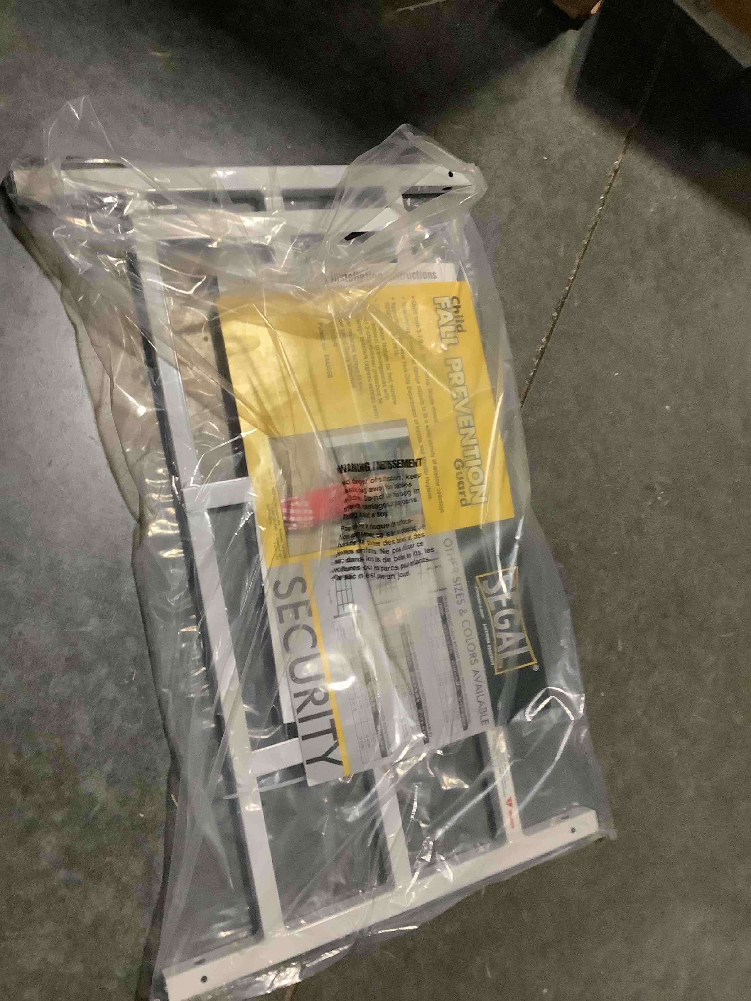 Condition photo showing New/Like New for segal s 4752 fixed window guard β adjustable child safety window guard prevents accidental falls, tamper resistant screws included, non-egress, white, 23-1/2 to 38 in. w x 15-1/4 in. h (single pack)