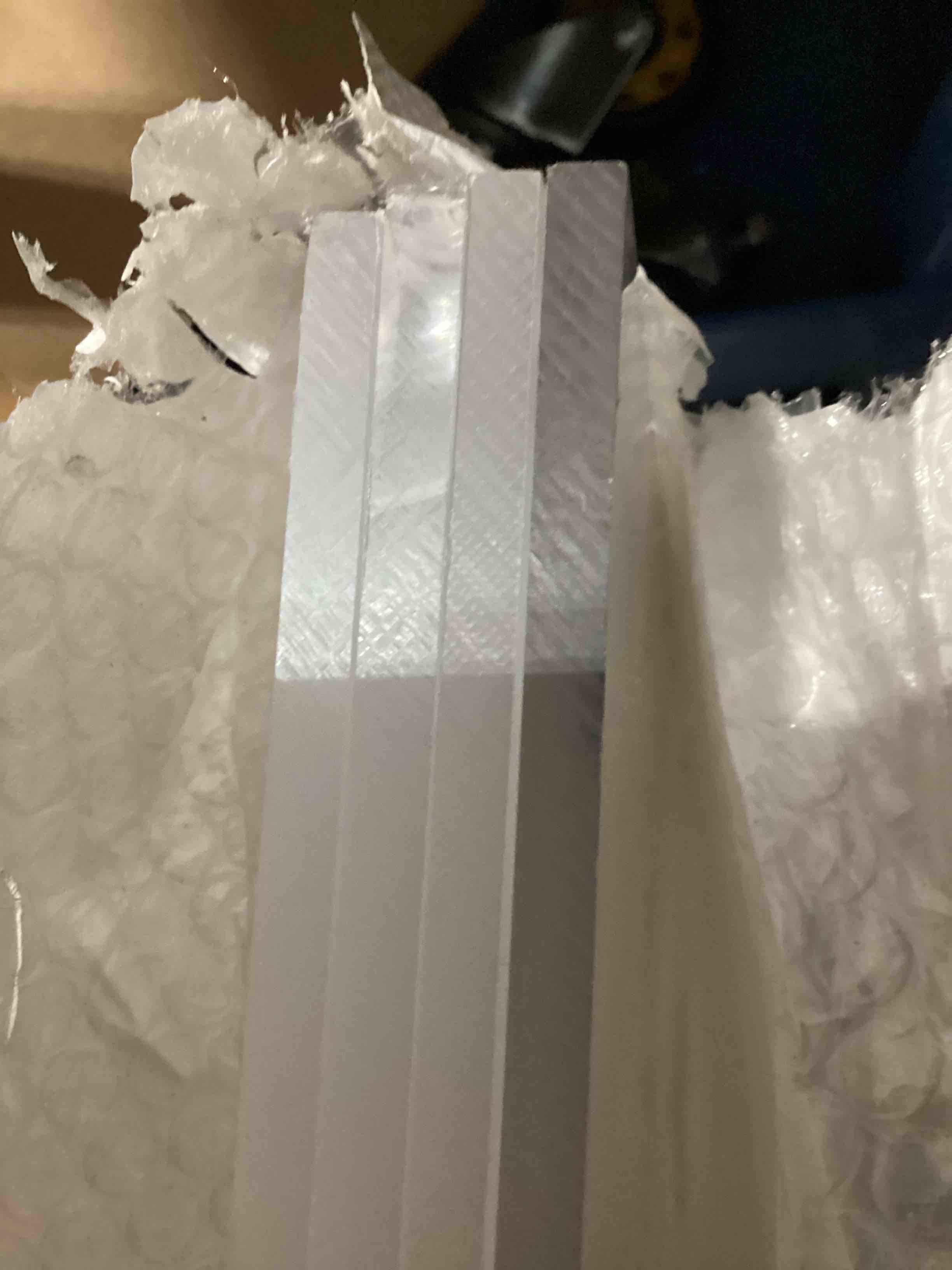 Condition photo showing As Is for clear acrylic sheet plexiglass,1/4" thick (6mm) cast acrylic glass sheet,plexiglass sheet for craft projects,signs,painting,windows replacement (4 piece 16''x 20'') 4 piece 16"×20'' 6mm 4