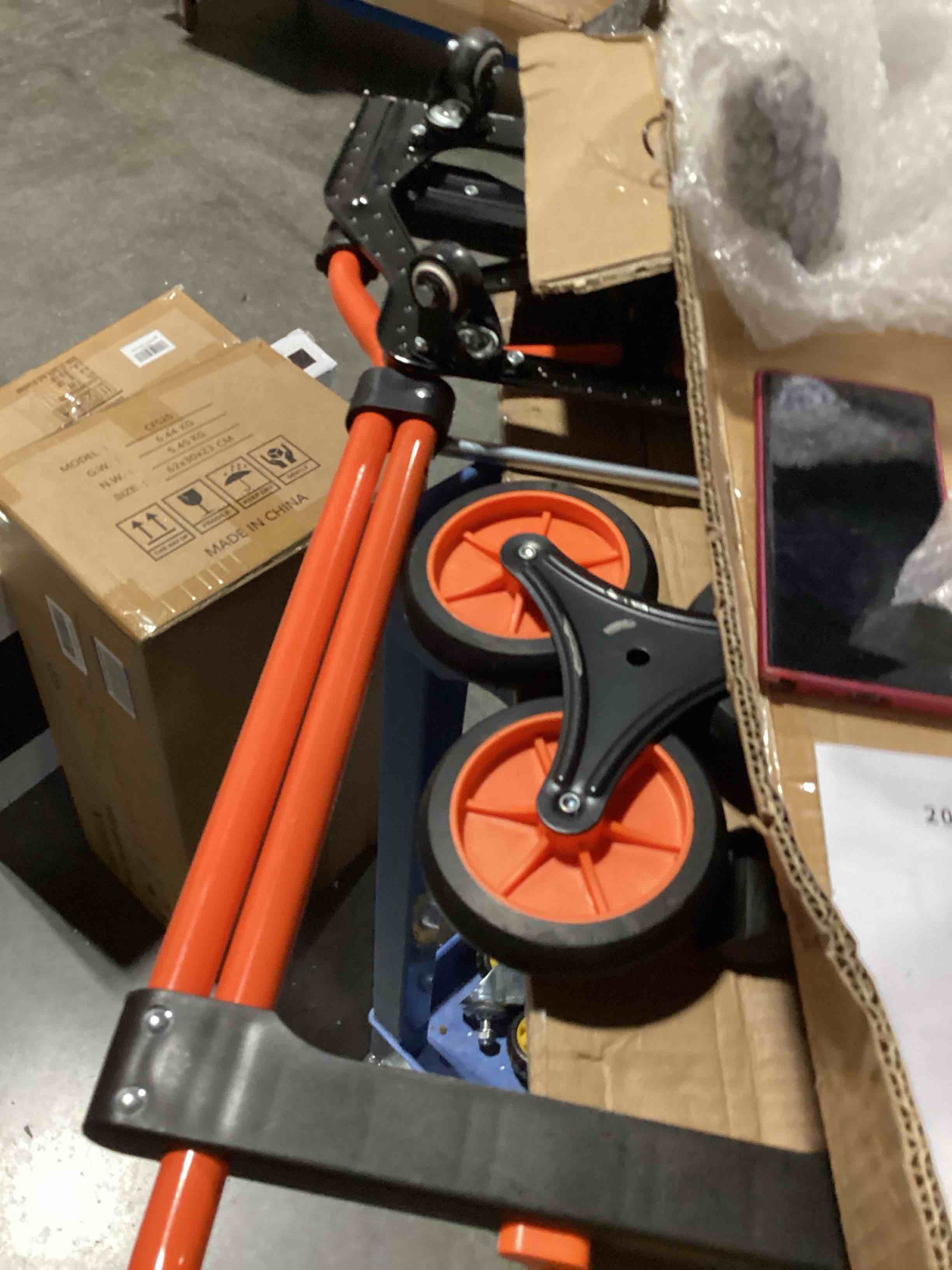 Condition photo showing Good Condition for similar product stair climbing hand truck 440lb?heavy duty dolly cart for stairs?thickened upgraded steel tube folding stair climbing trolley with six wheels and telescoping handle orange 440lb