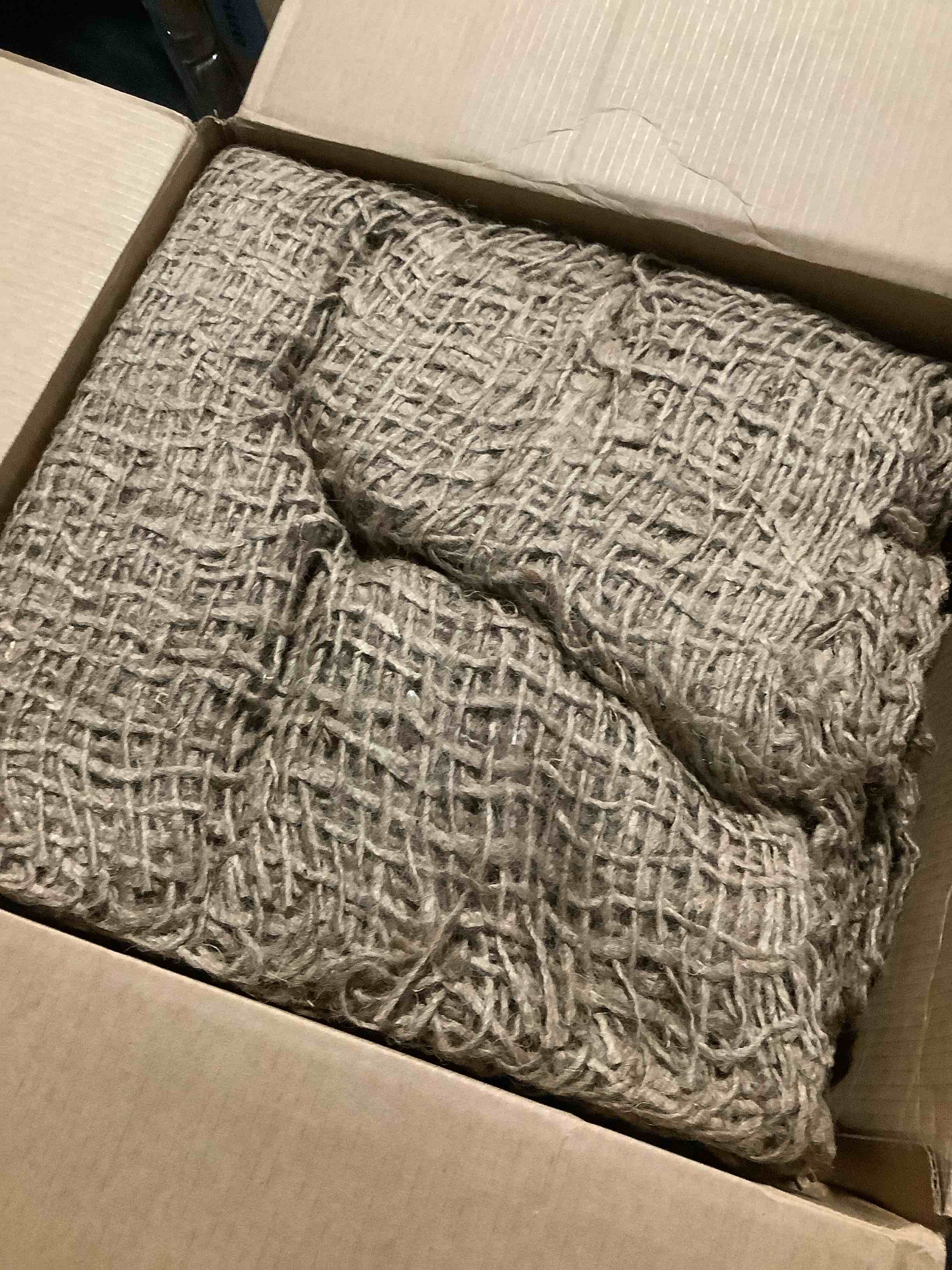 Condition photo showing New/Like New for jute erosion control, soil saver mesh blanket - 48" wide x 20 yards (60 feet long) - 240 sq. ft. coverage