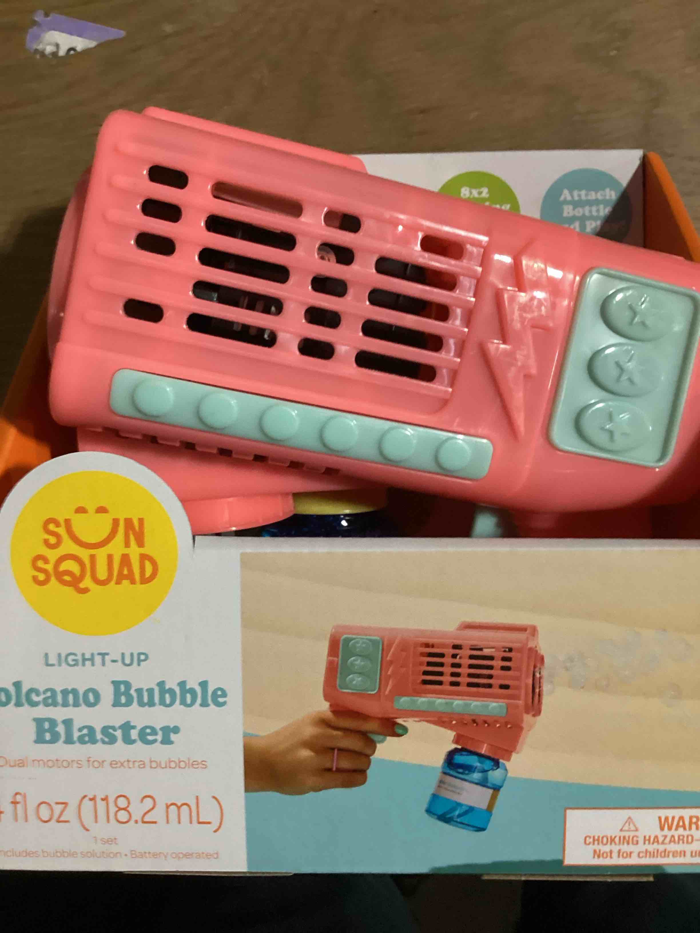 Condition photo showing New/Like New for volcano bubble blaster with dual motors - sun squad™: bubble machine toy for kids