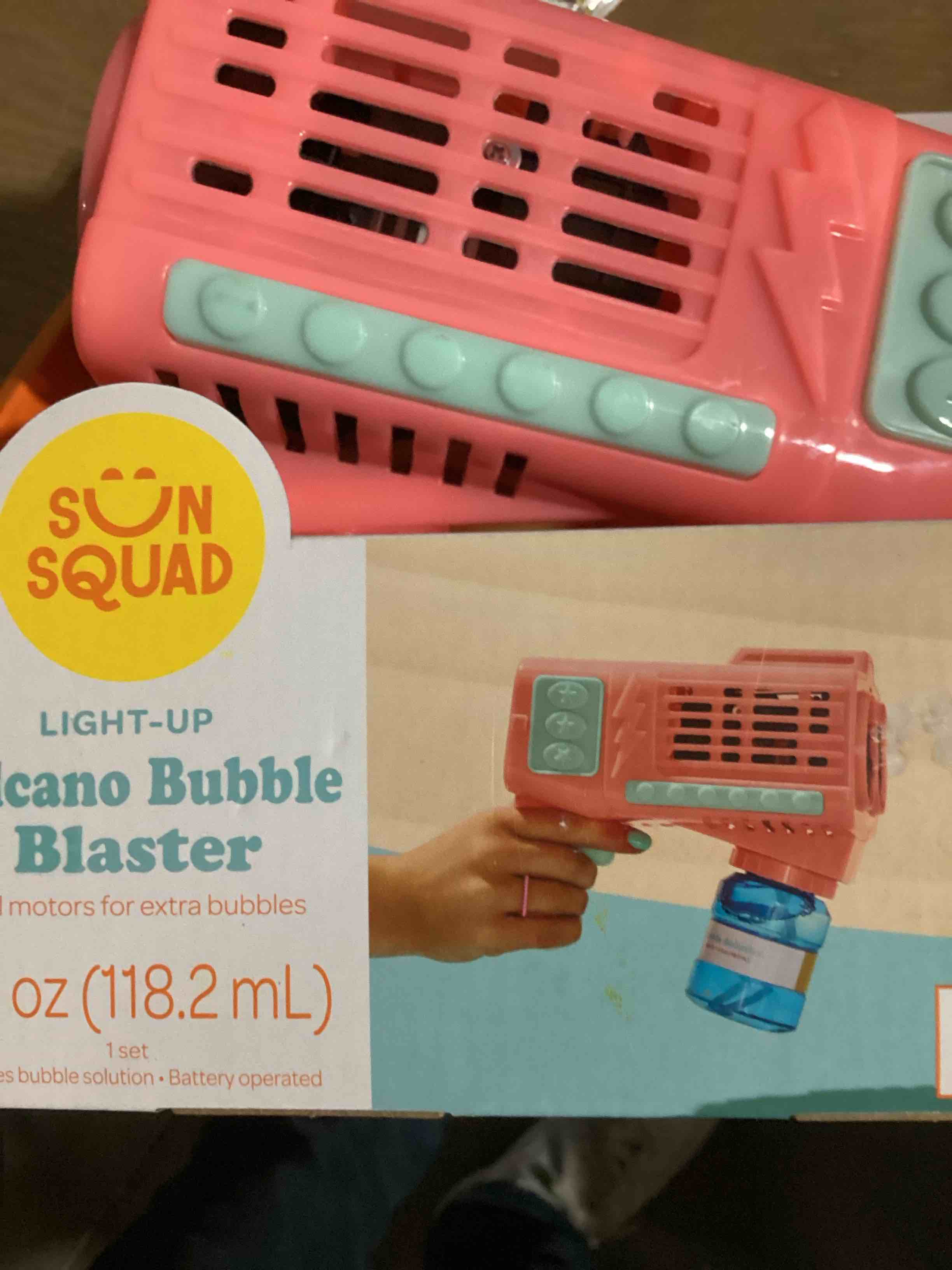 Condition photo showing New/Like New for volcano bubble blaster with dual motors - sun squad™: bubble machine toy for kids