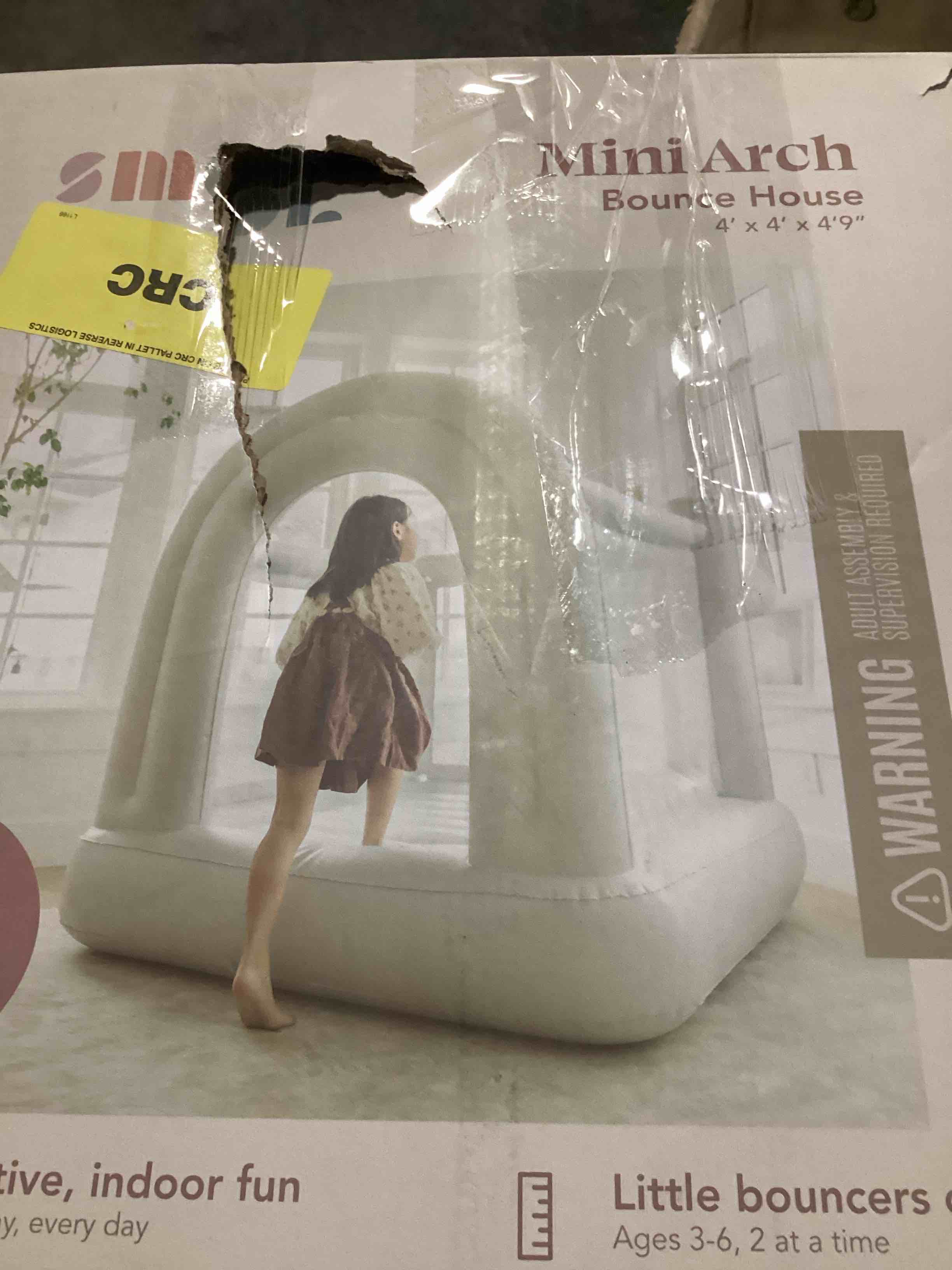 Condition photo showing As Is for smol mini bounce house
