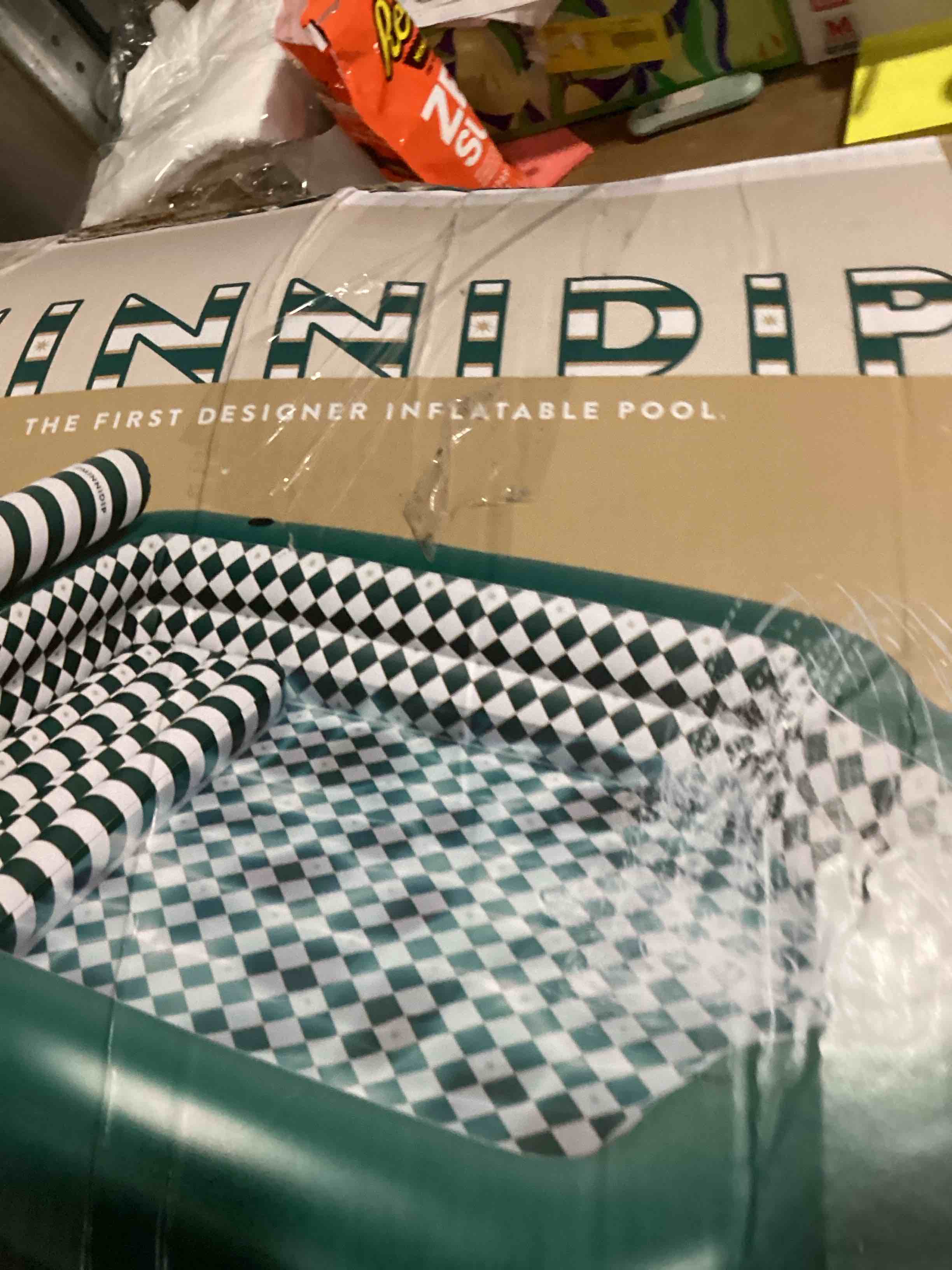 Condition photo showing As Is for mind drip inflatable pool