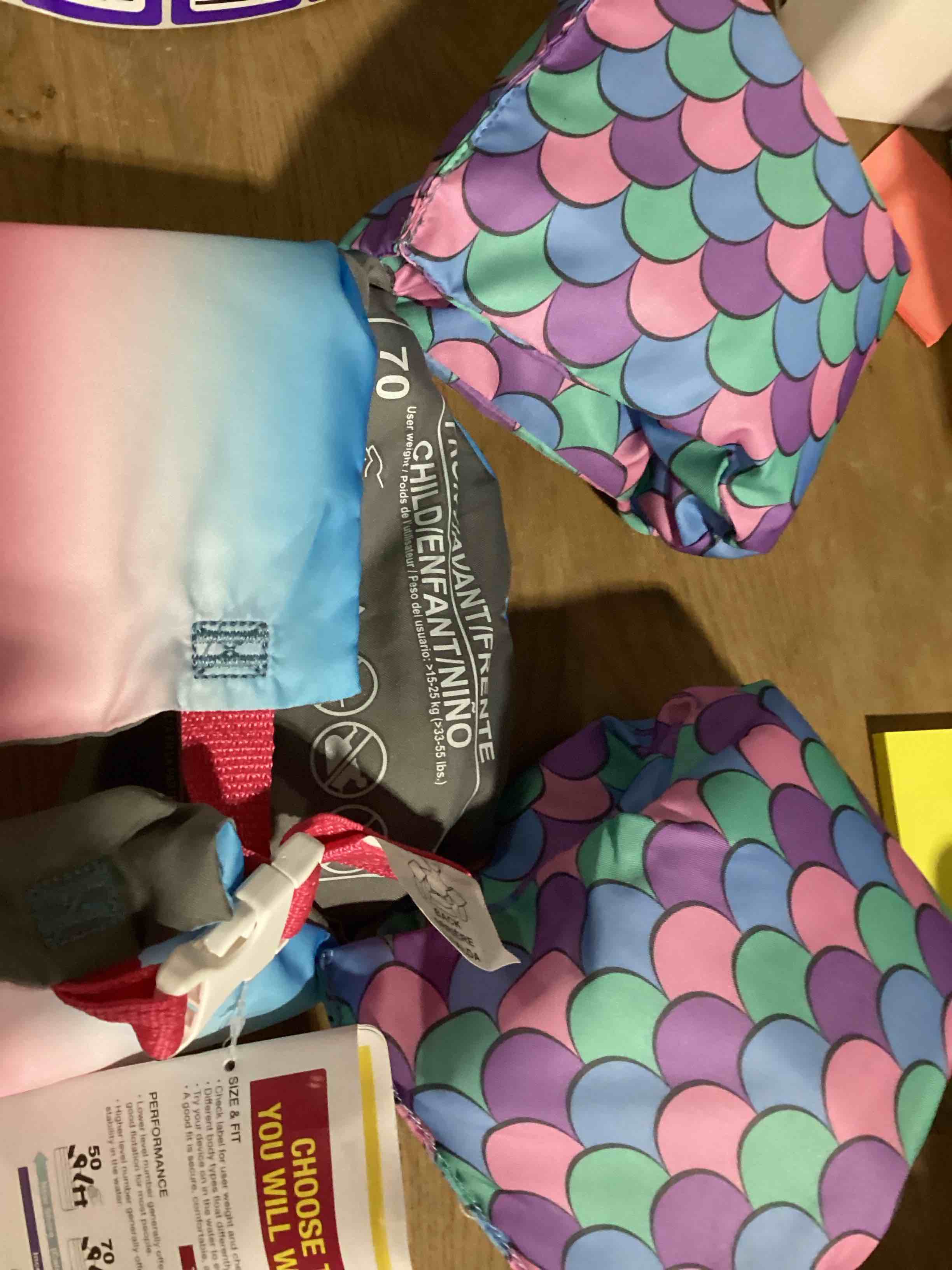 Condition photo showing New/Like New for ariel disney swim vest