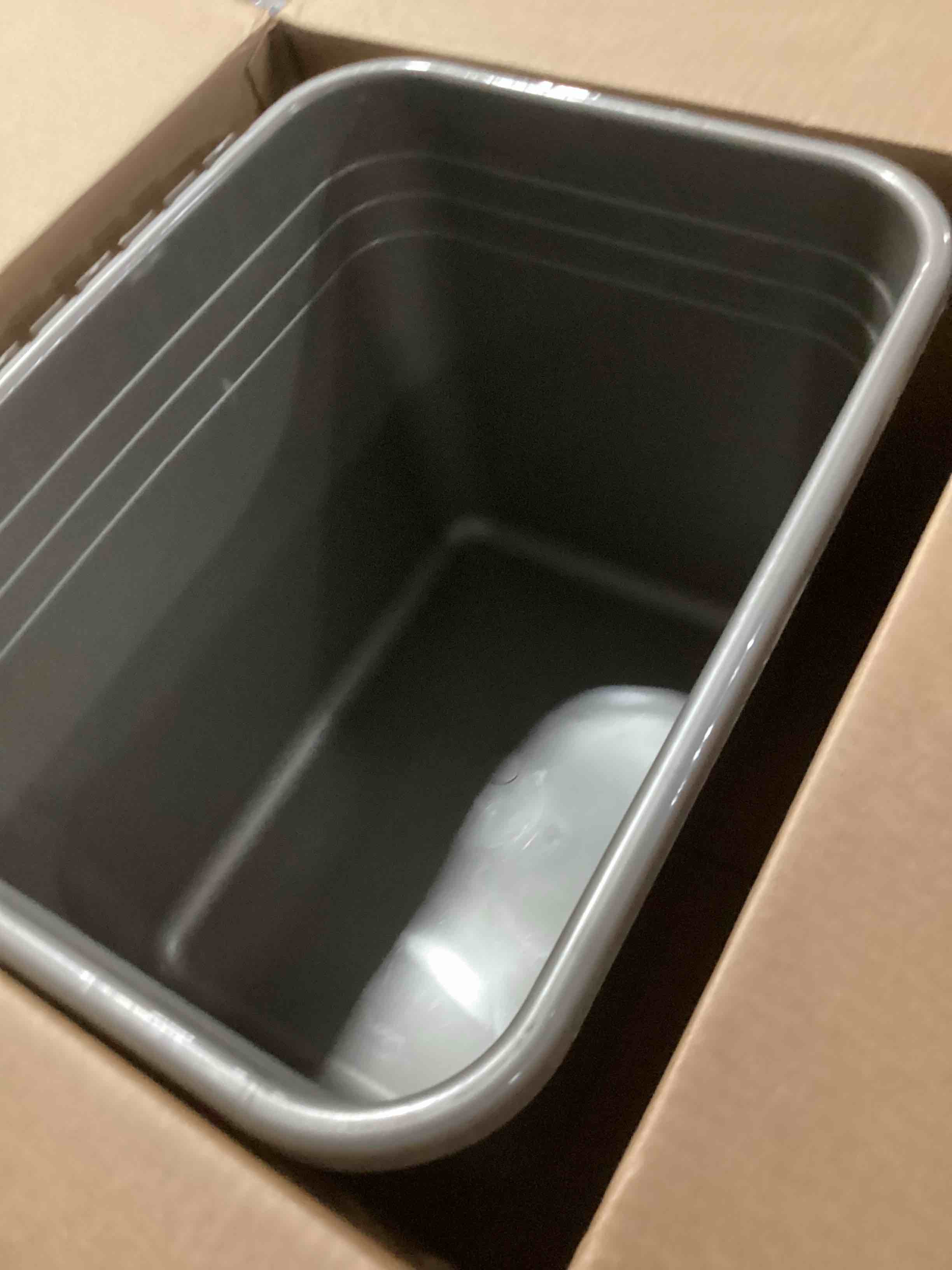 Condition photo showing As Is for no top petmate enclosed cat litter boxes with hinged lid and wide top entry opening, cat litter box enclosure with filter lid, made in usa, scoop not included