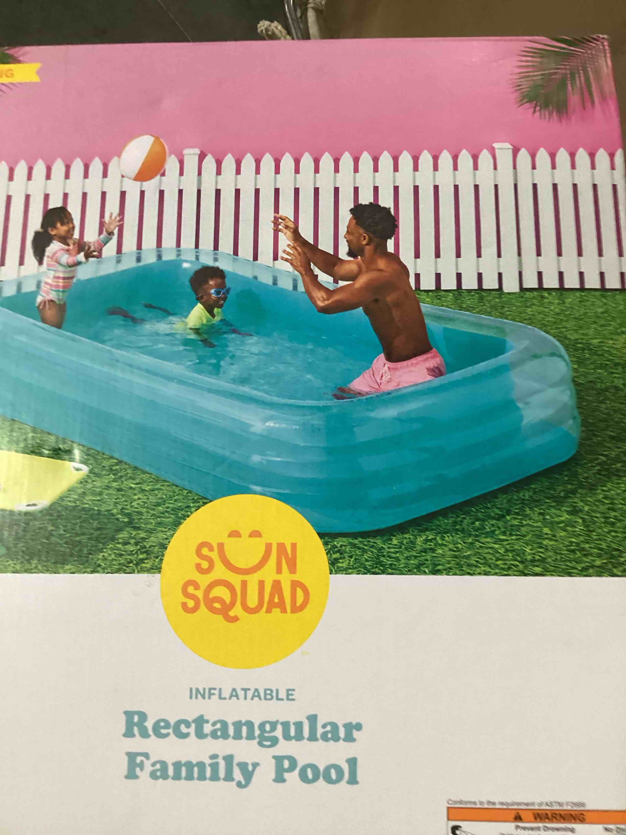 Condition photo showing New/Like New for family rectangle kiddie pool - sun squad™
