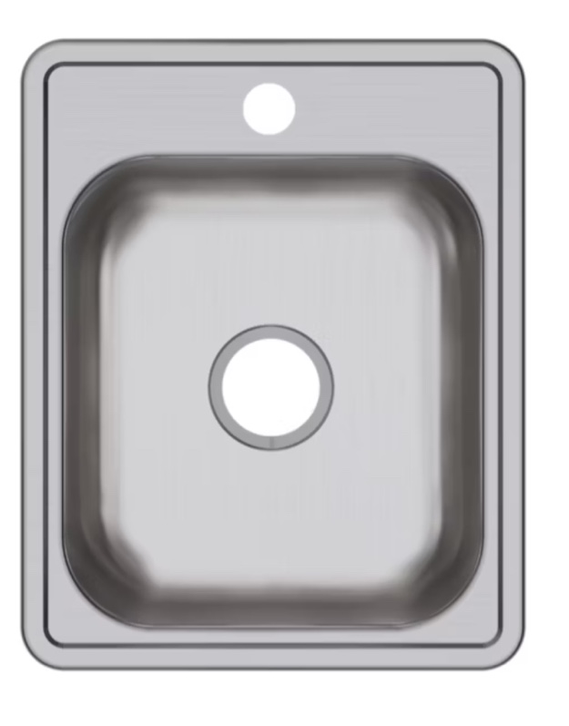 Elkay D11721 Dayton 17" Drop In Single Basin Stainless Steel Bar Sink - 1 Faucet Hole