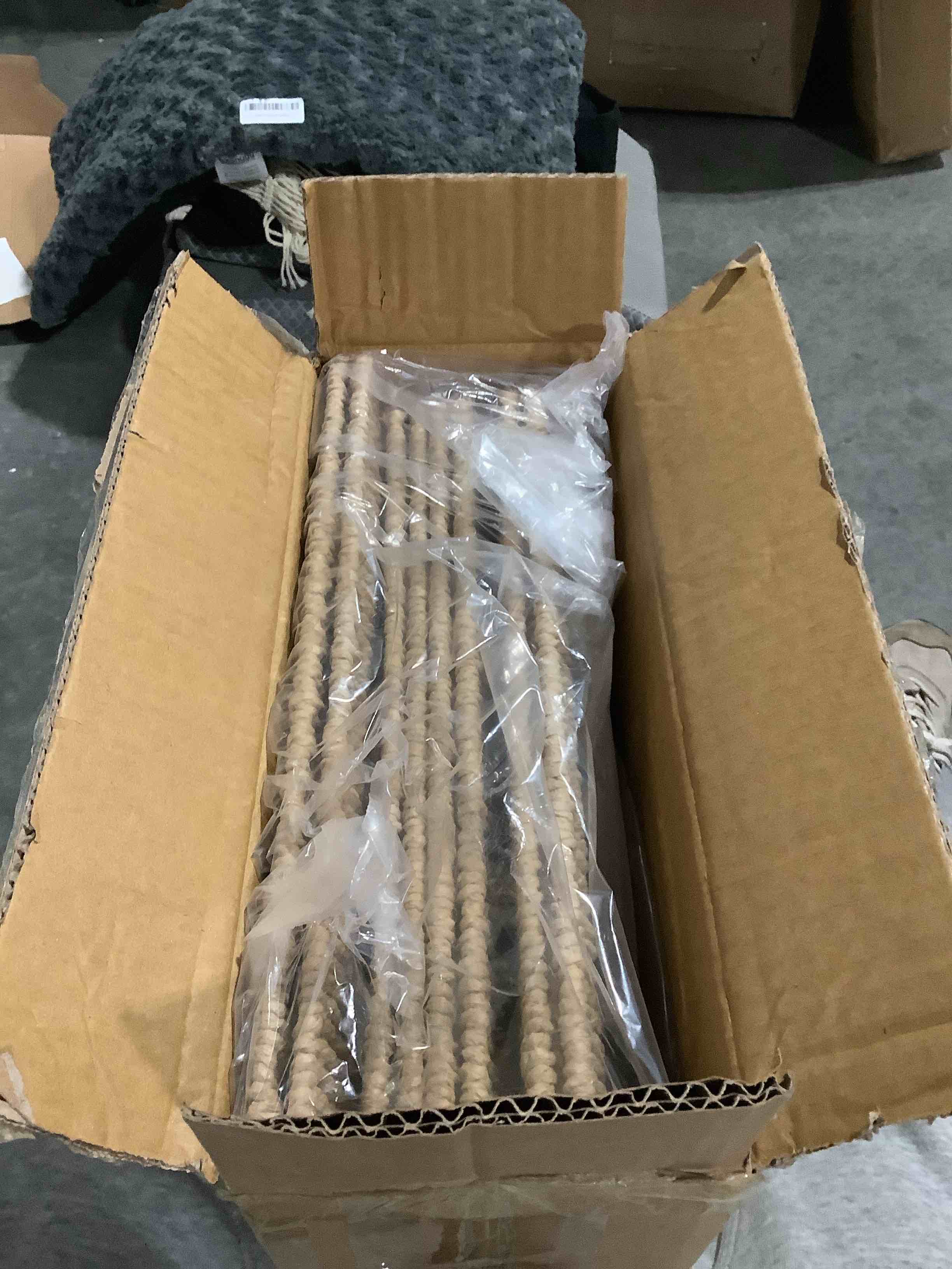 Condition photo showing Good Condition for Handwoven Paper Woven Cube Basket Organizer with Handles set of 4 Foldable Storage baskets for Bedroom Living Room Cubby Storage Units for Clothes Books Toys (Natural, 13" L x 13" W x 13" H) Natural 13" L x 13" W x 13" H