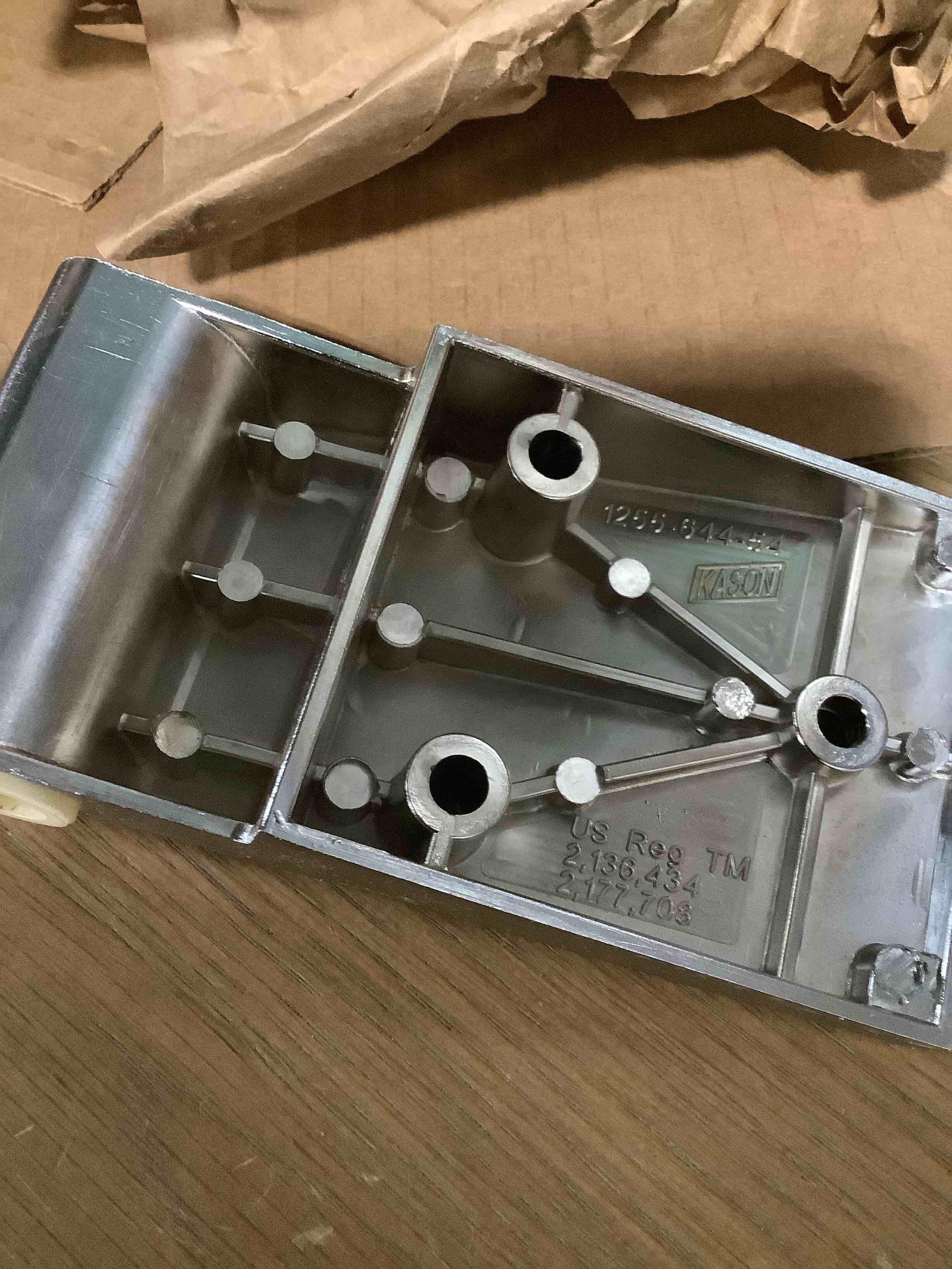 Kason 1255-000004 Brushed Chrome Textured Hinge