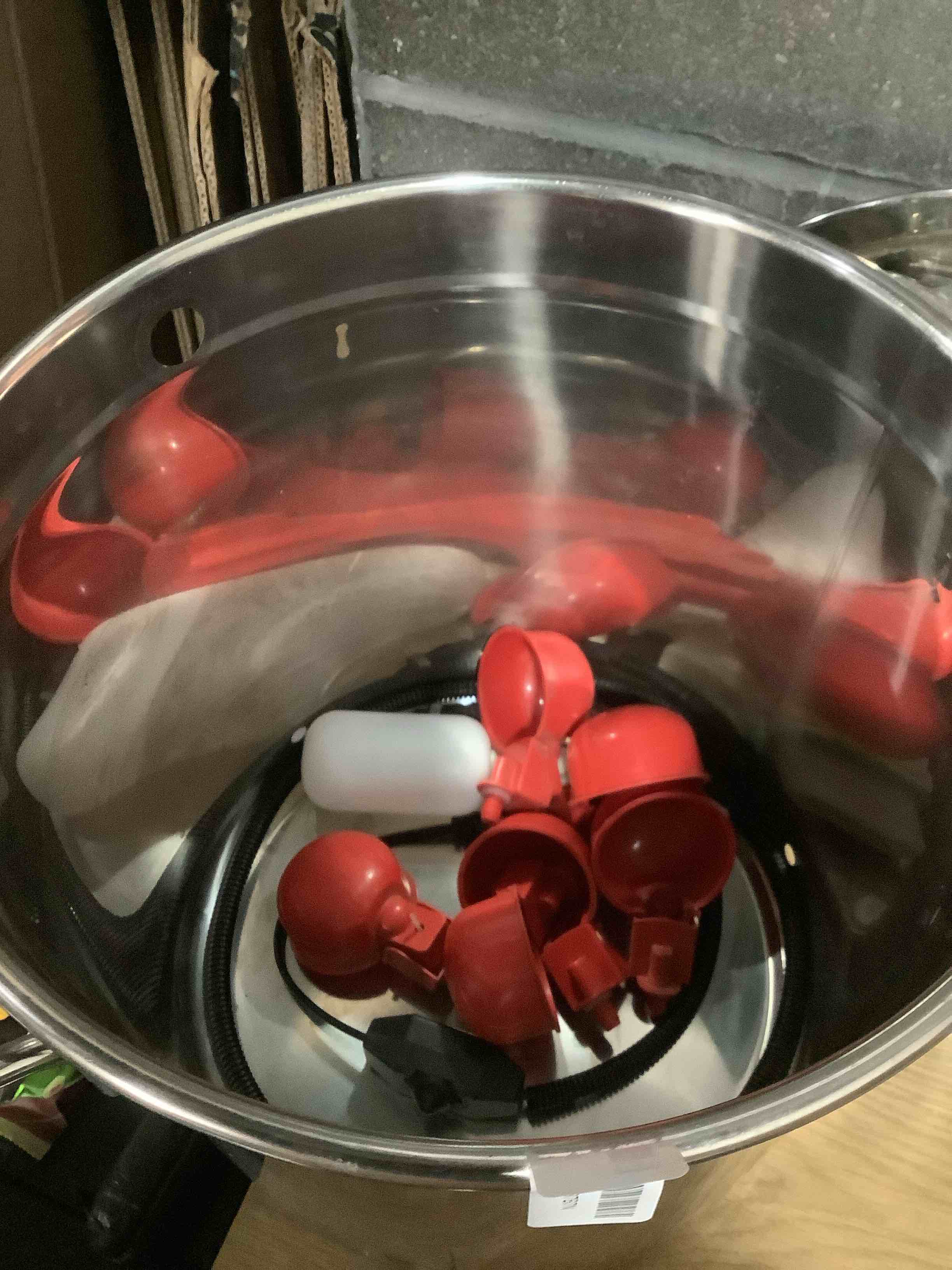 Condition photo showing Good Condition for Heated Chicken Waterer 5 Gallon for Winter Automatic Chicken Water Bowl Heater Poultry Duck Drinker Watering System Chicken Coop Accessories