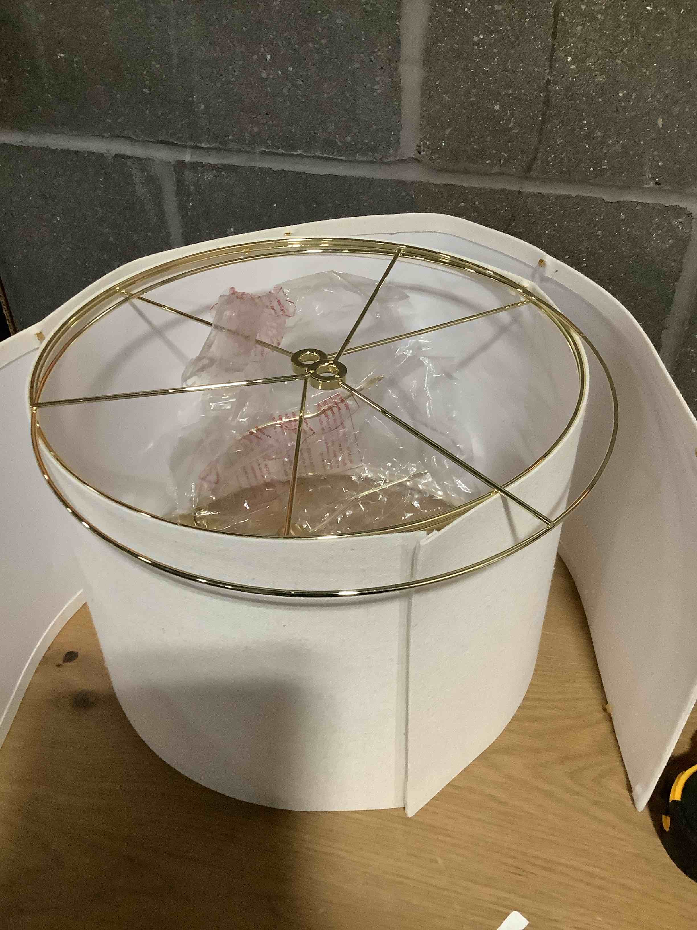 set of 2 beige drum lampshade 13''top x 13'' bottom x 10'' high, for table, floor & bedside lamps natural linen hand crafted, easy assembly required?lnclude e26-e14-11mm adapter ring