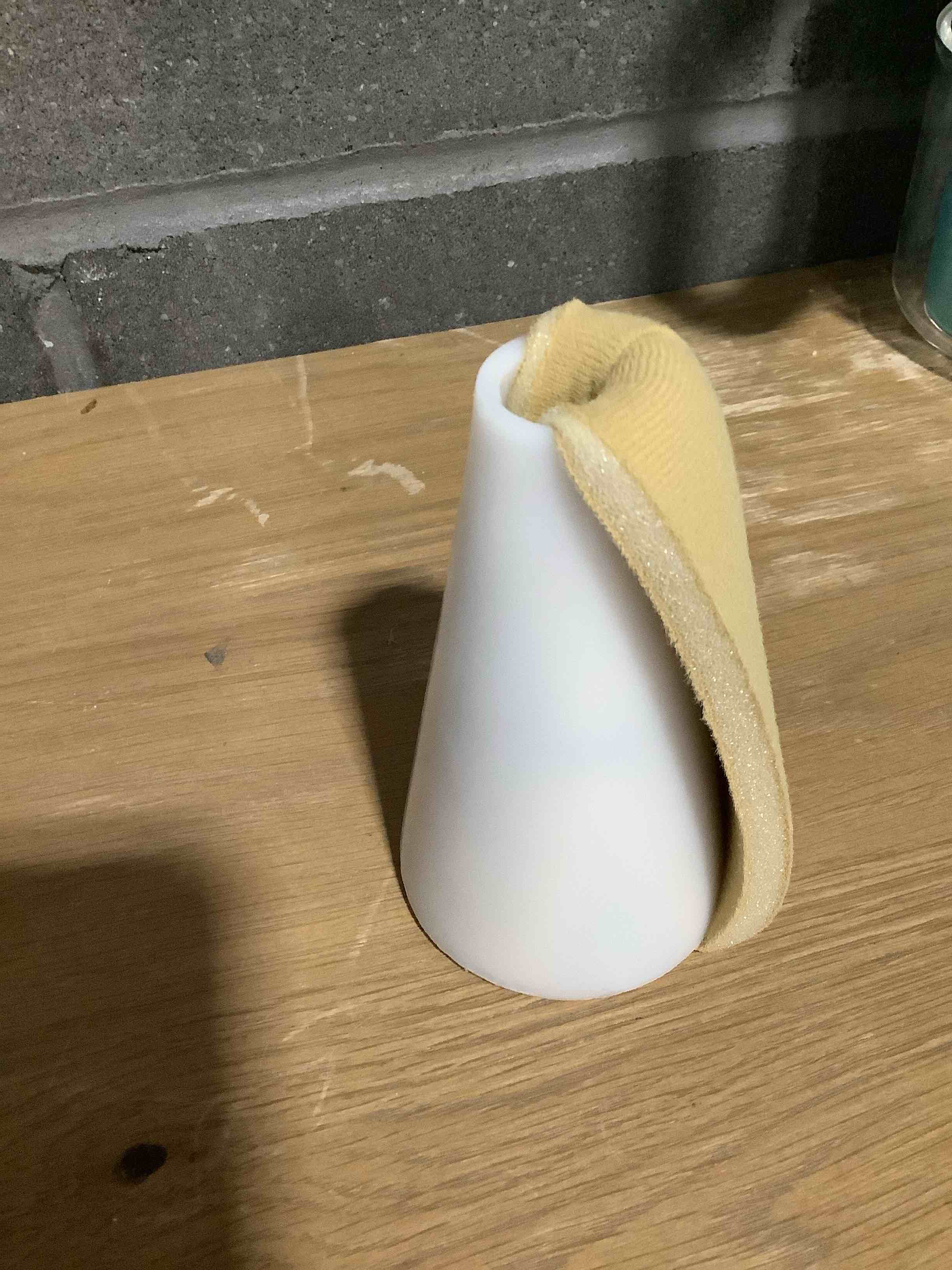 Condition photo showing Good Condition for Rehabilitation Advantage Plastic Hand Cone with Strap, White