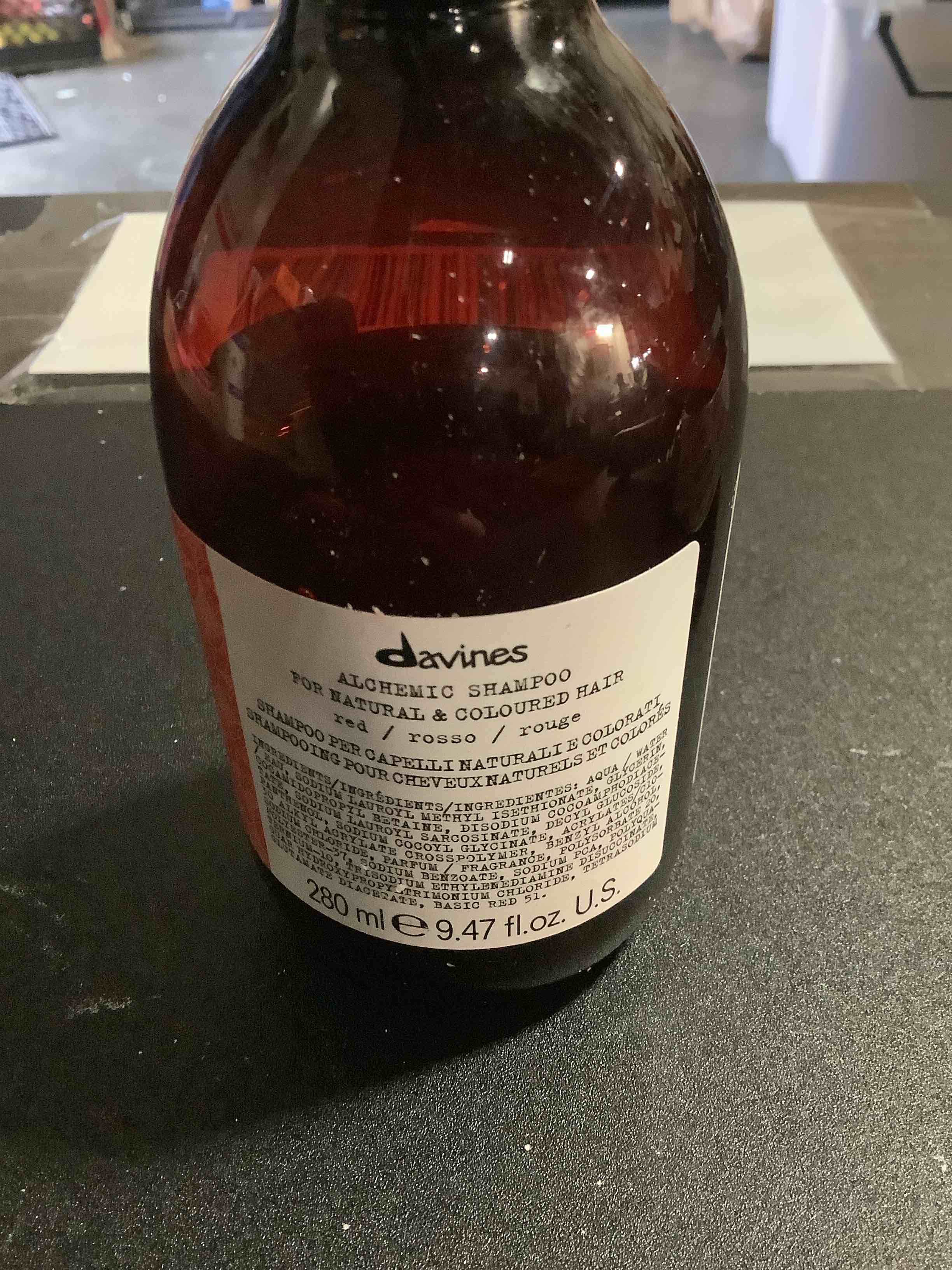 Condition photo showing Good Condition for Davines Alchemic Shampoo, Color Enhancing Cleanser for Natural & Colored Hair - Safe Cleansing Formula with Pure Direct Pigments to Illuminate, Intensify & Protect 6 Vibrant Shades of Hair Color