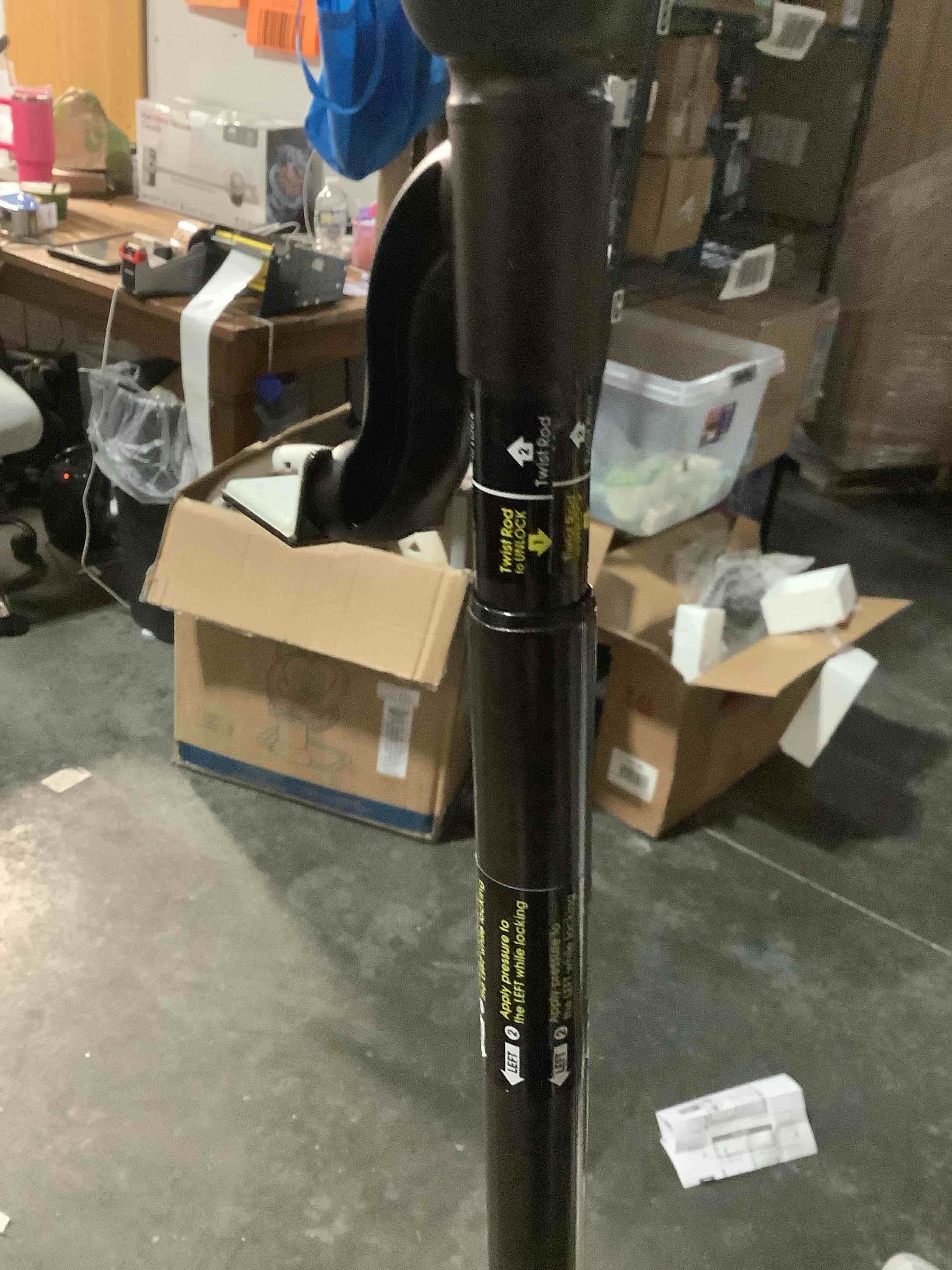 Condition photo showing As Is for Zenna Home Adjustable Curtain Tension Rod with Decorative Round Finials, No Drill Window Rod, Easy Install Expandable Tension Curtain Rod for Windows, 48 to 84 Inch, Bronze Oil Rubbed Bronze 48" to 84"